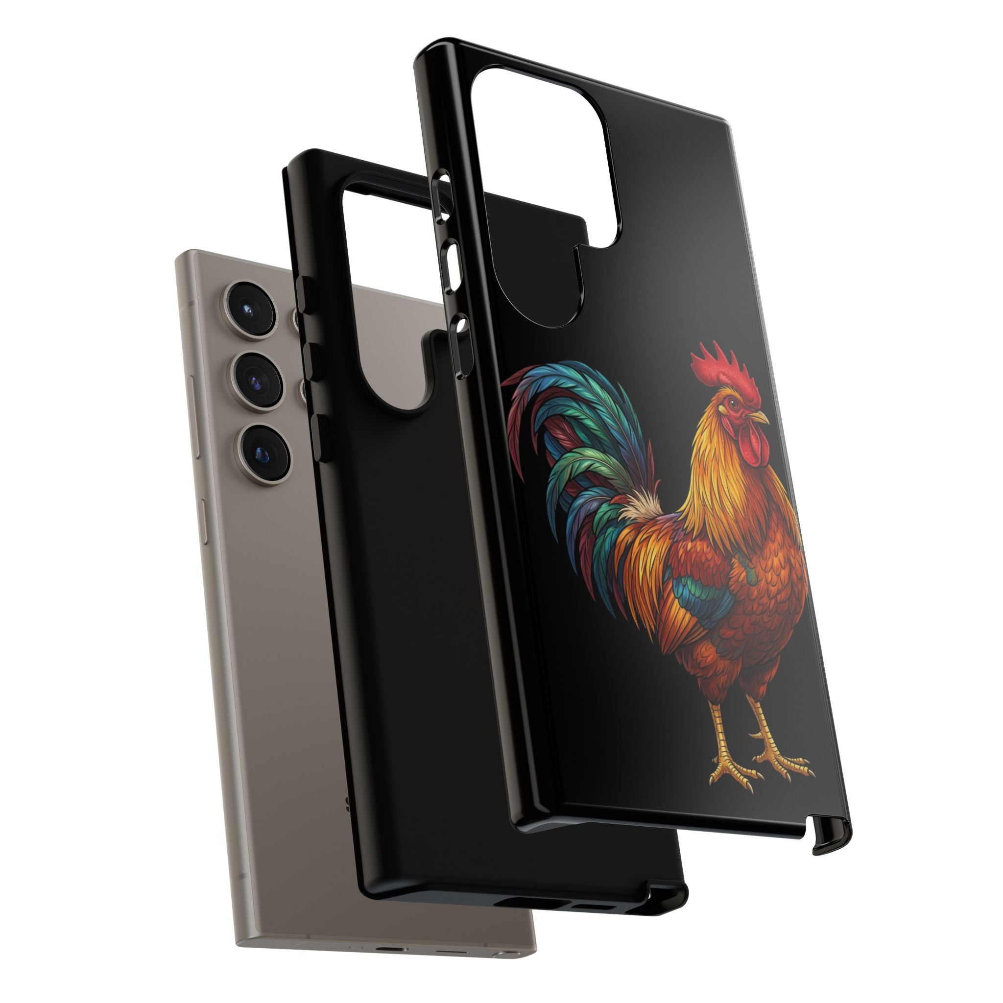 Rooster Tough Phone Case — Colorful Farm Rooster Protective Cover