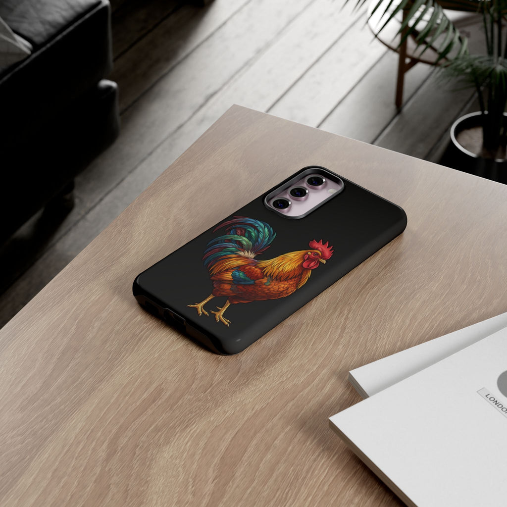 Rooster Tough Phone Case — Colorful Farm Rooster Protective Cover