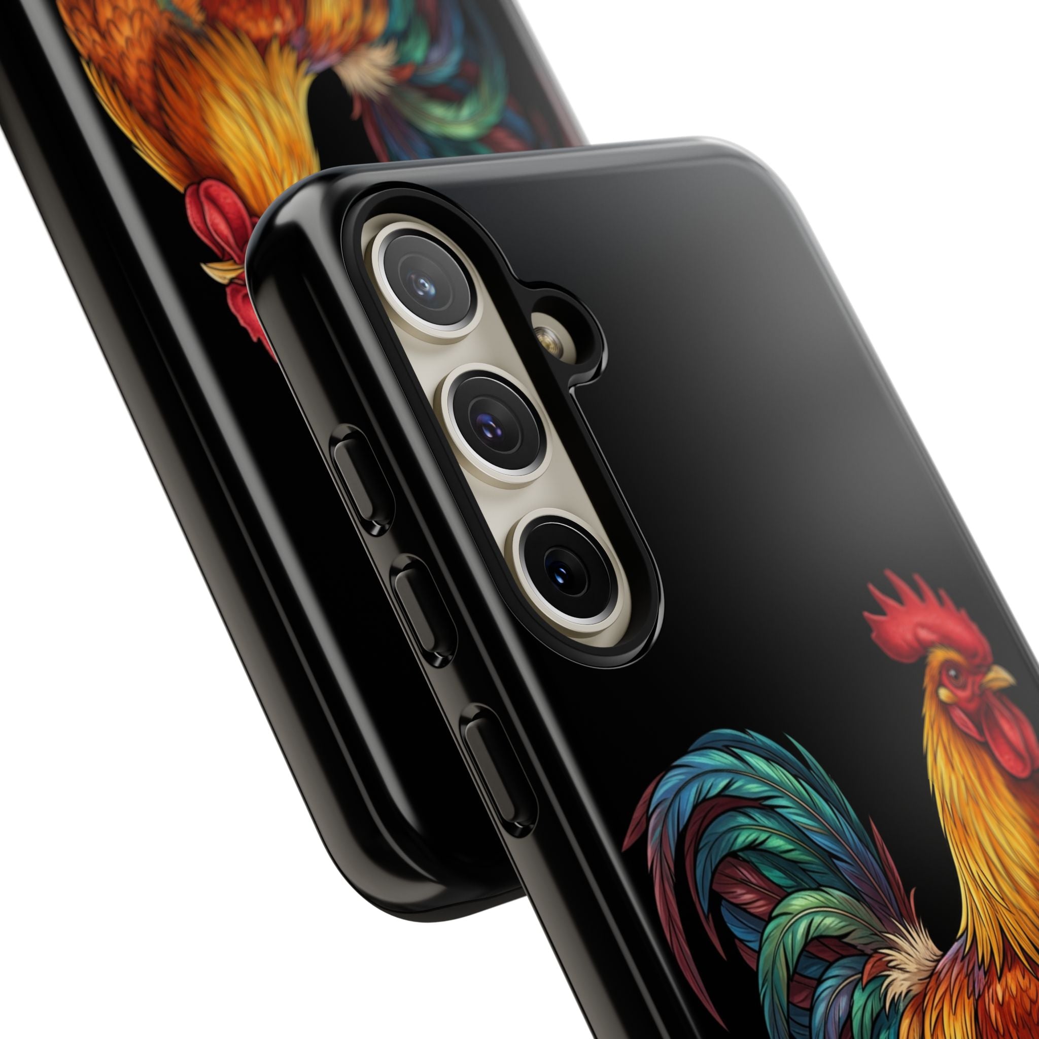 Rooster Tough Phone Case — Colorful Farm Rooster Protective Cover