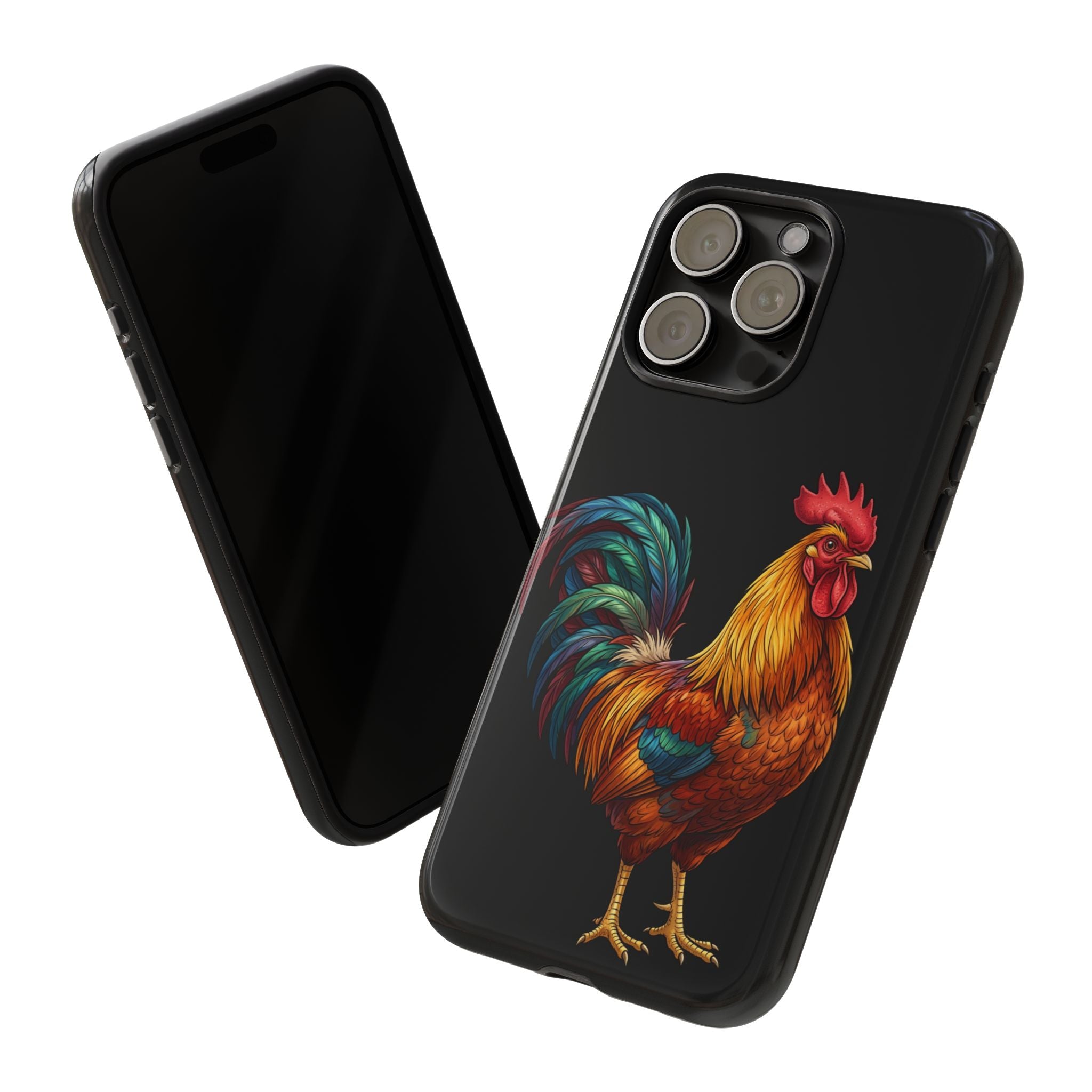 Rooster Tough Phone Case — Colorful Farm Rooster Protective Cover