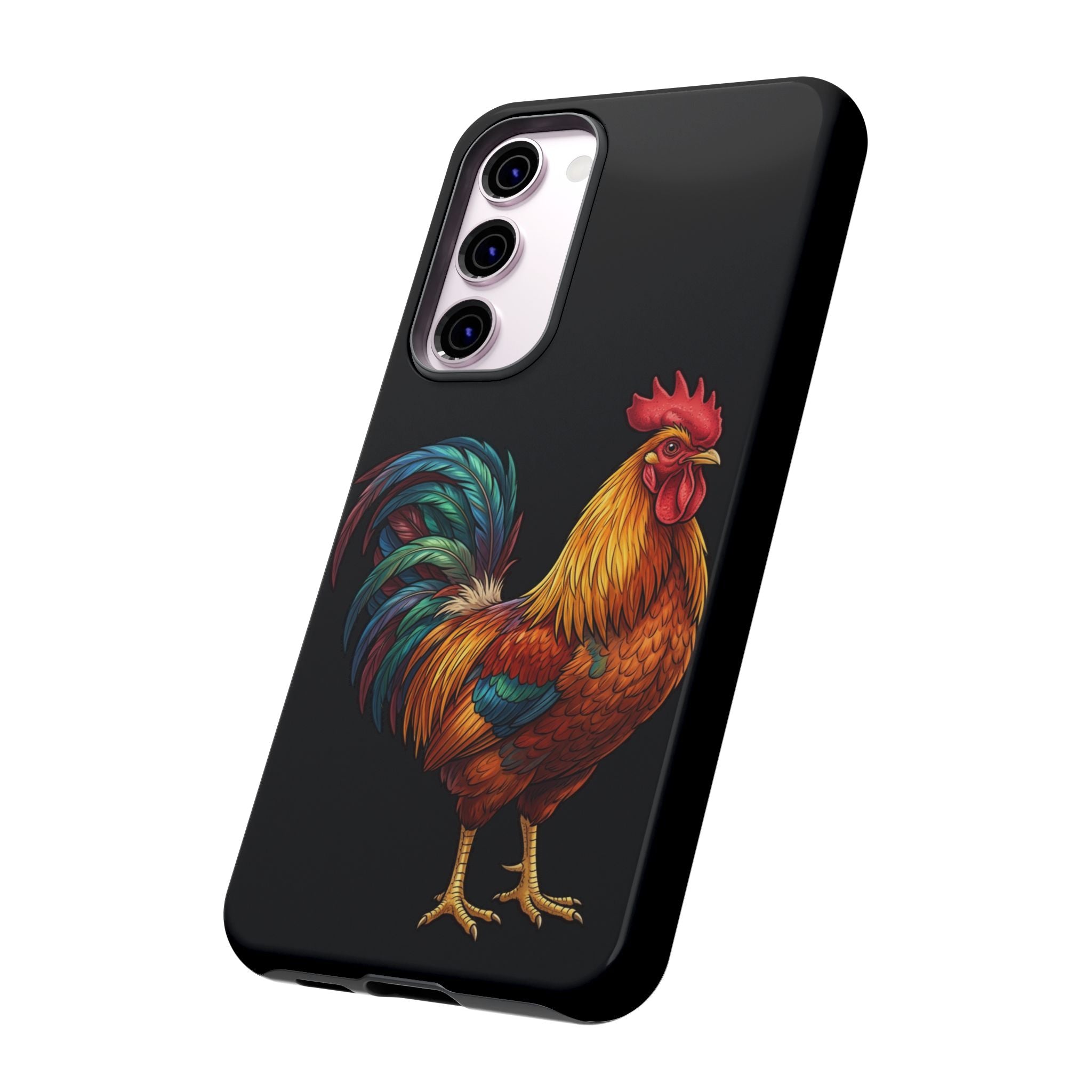 Rooster Tough Phone Case — Colorful Farm Rooster Protective Cover