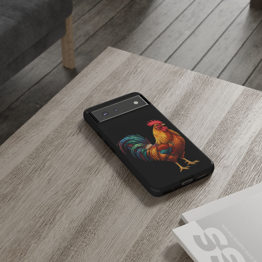 Rooster Tough Phone Case — Colorful Farm Rooster Protective Cover