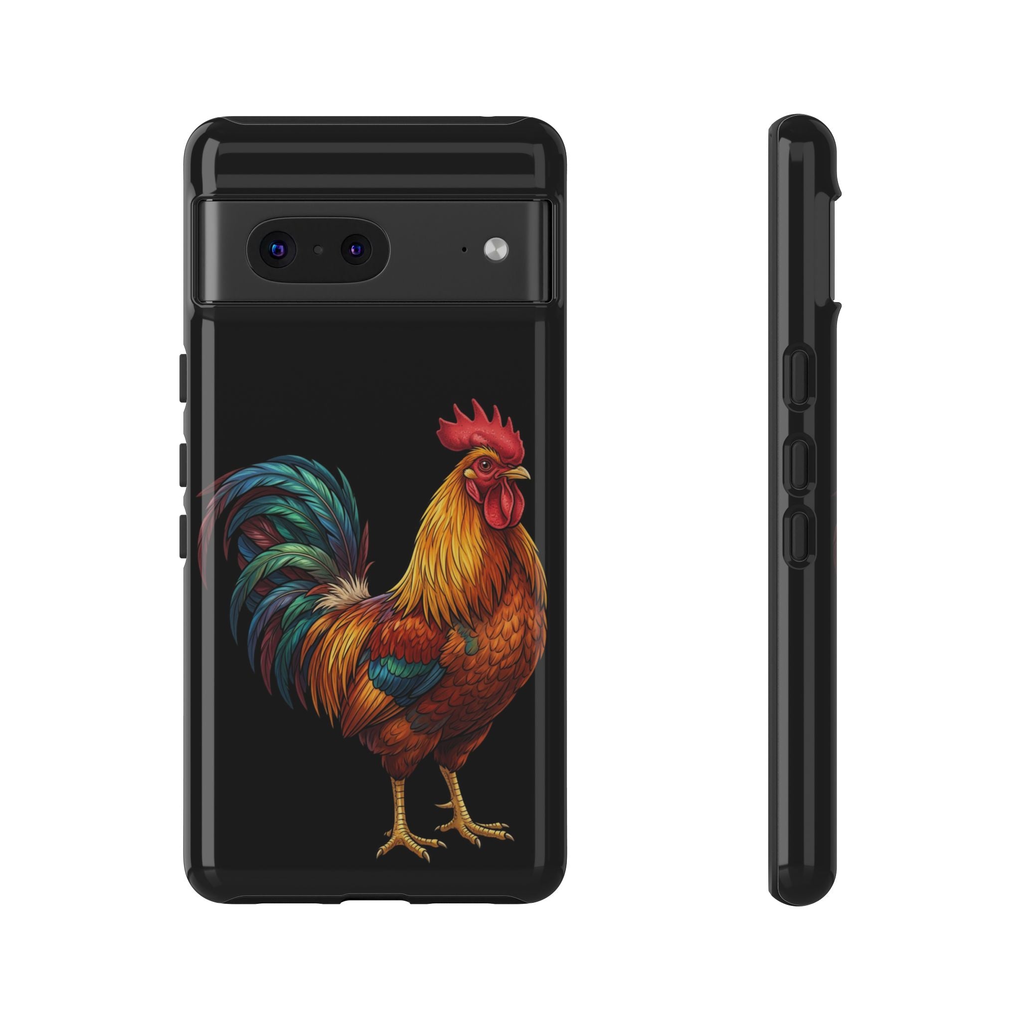 Rooster Tough Phone Case — Colorful Farm Rooster Protective Cover