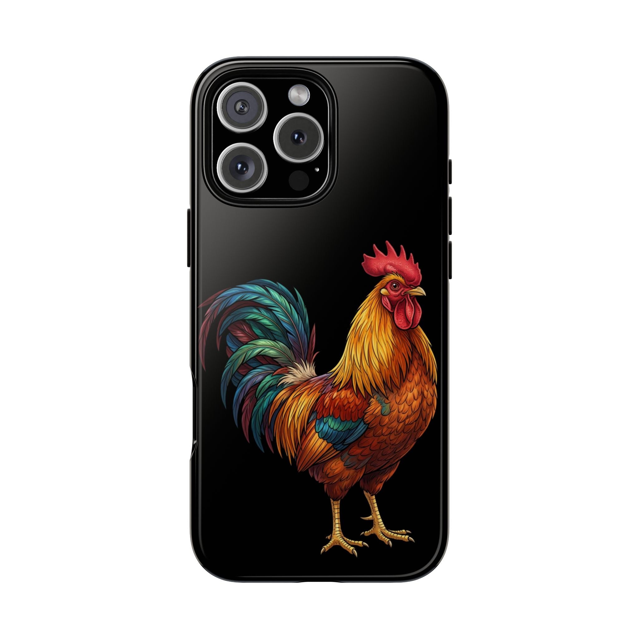 Rooster Tough Phone Case — Colorful Farm Rooster Protective Cover