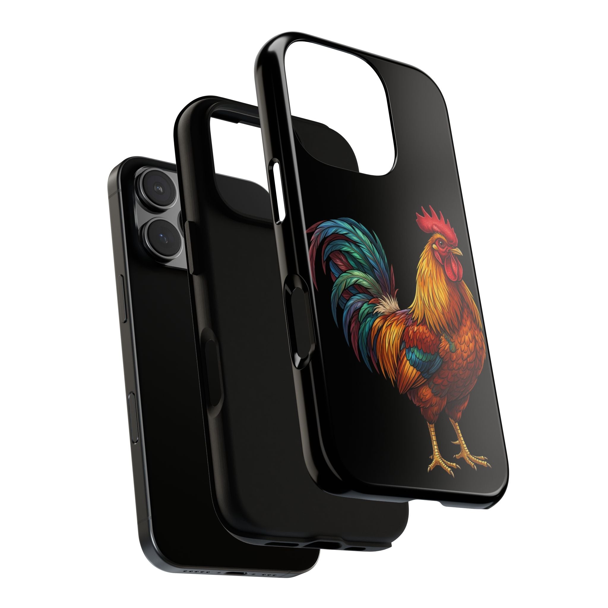 Rooster Tough Phone Case — Colorful Farm Rooster Protective Cover
