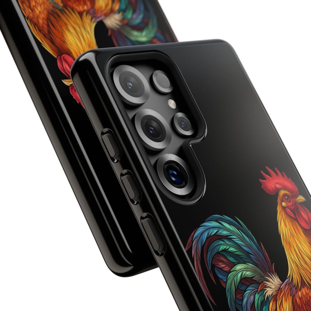 Rooster Tough Phone Case — Colorful Farm Rooster Protective Cover