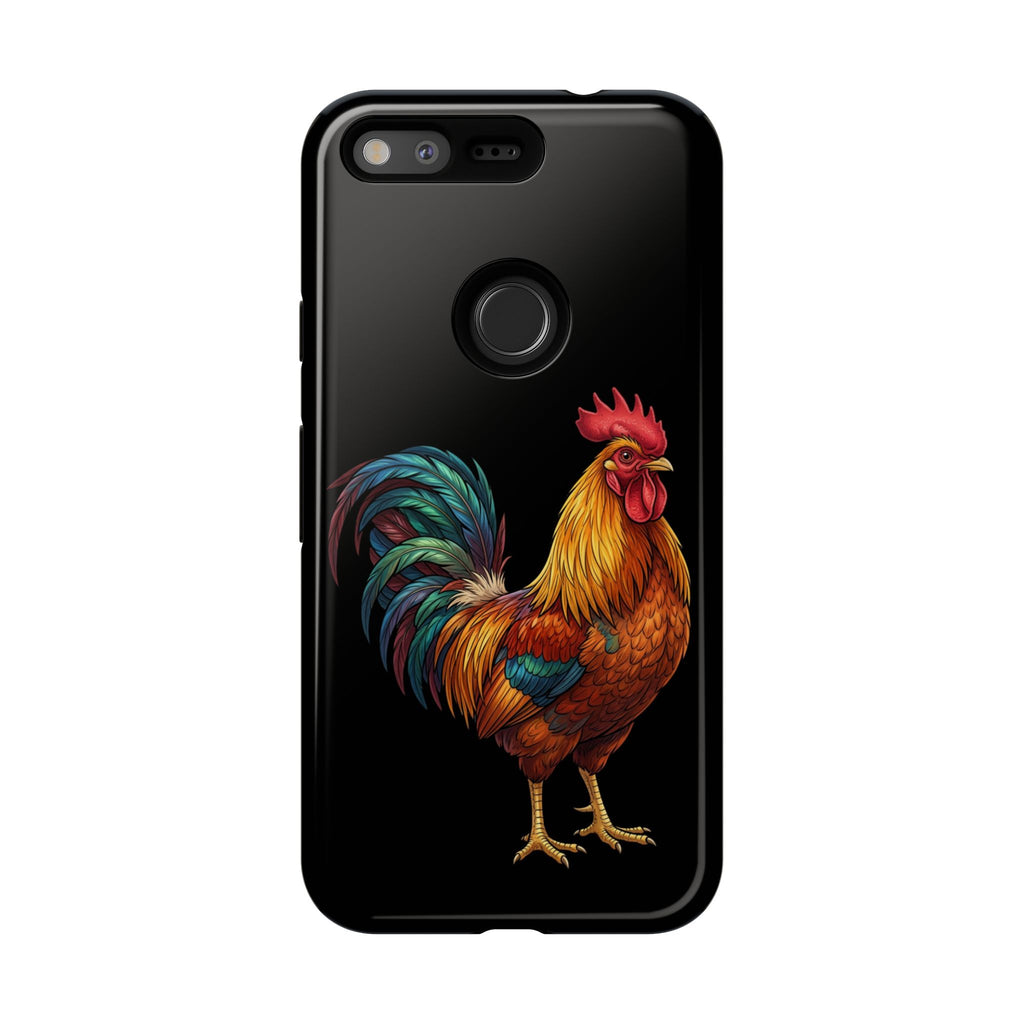 Rooster Tough Phone Case — Colorful Farm Rooster Protective Cover