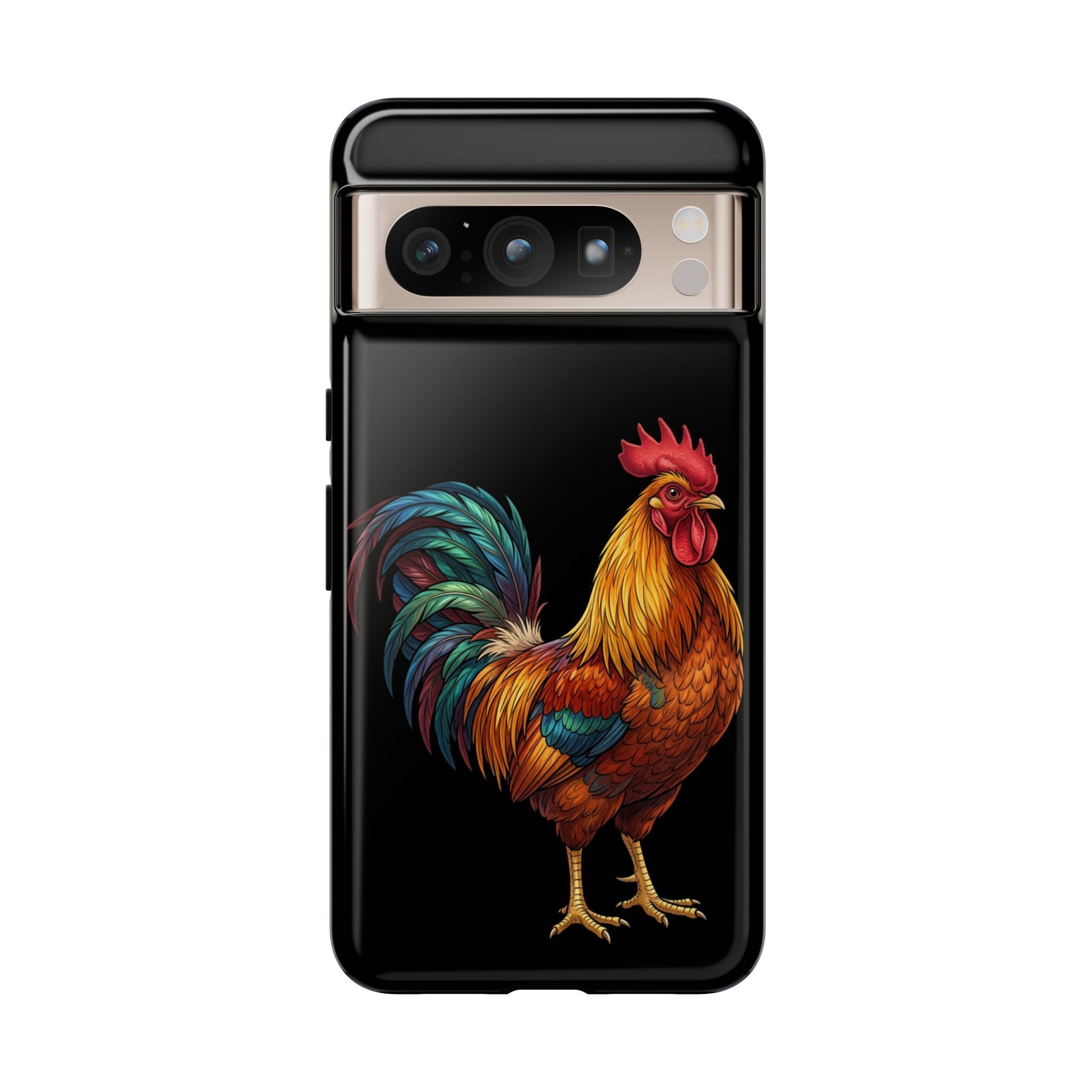 Rooster Tough Phone Case — Colorful Farm Rooster Protective Cover