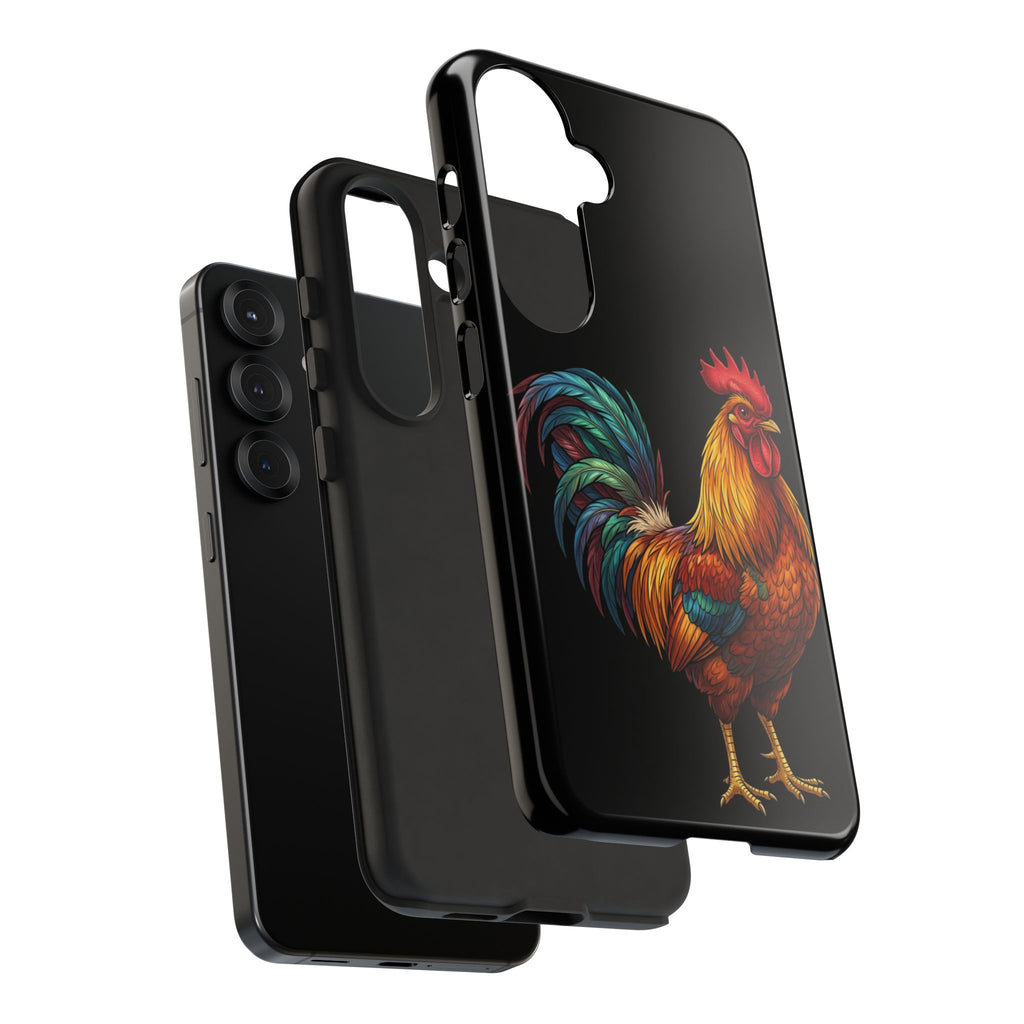 Rooster Tough Phone Case — Colorful Farm Rooster Protective Cover