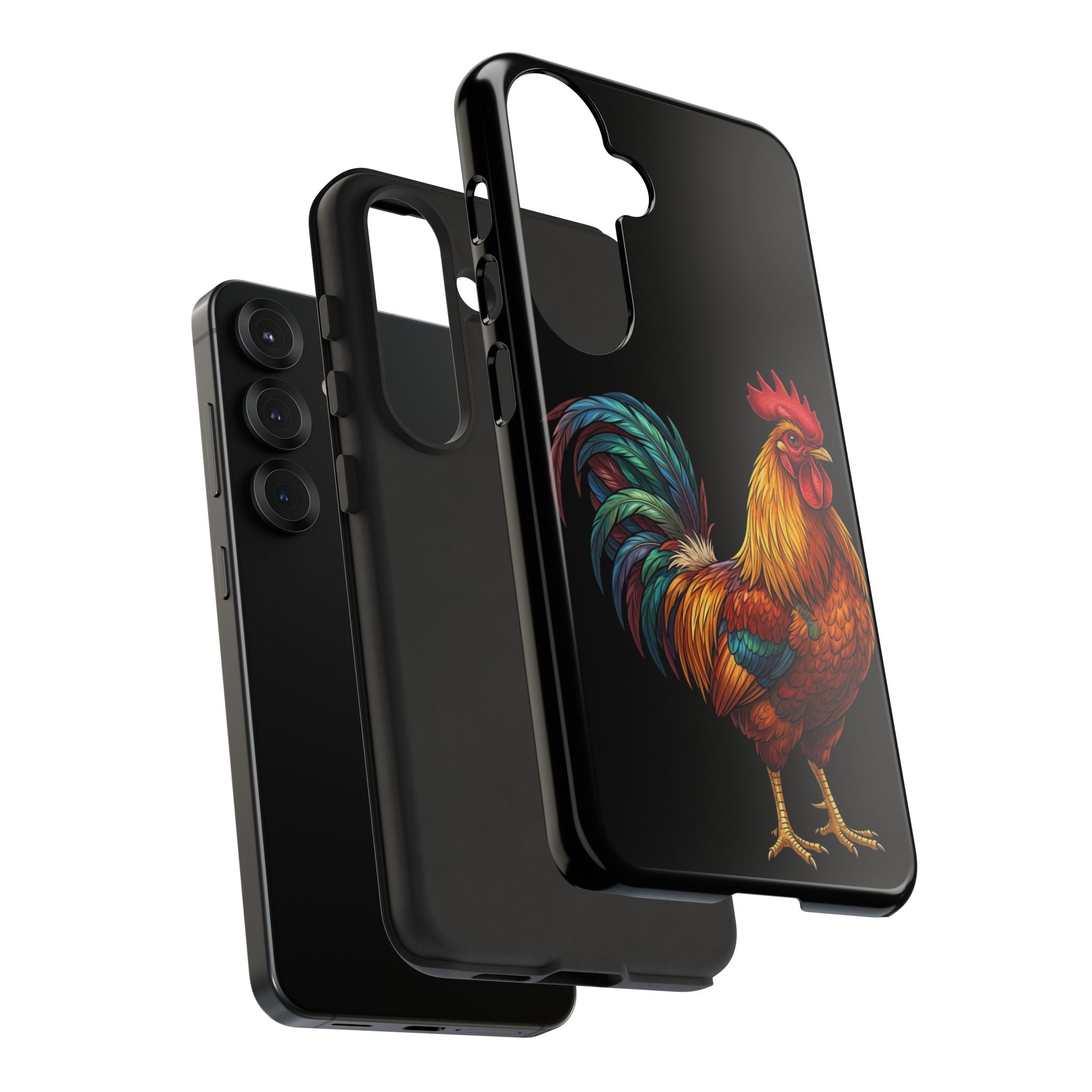 Rooster Tough Phone Case — Colorful Farm Rooster Protective Cover