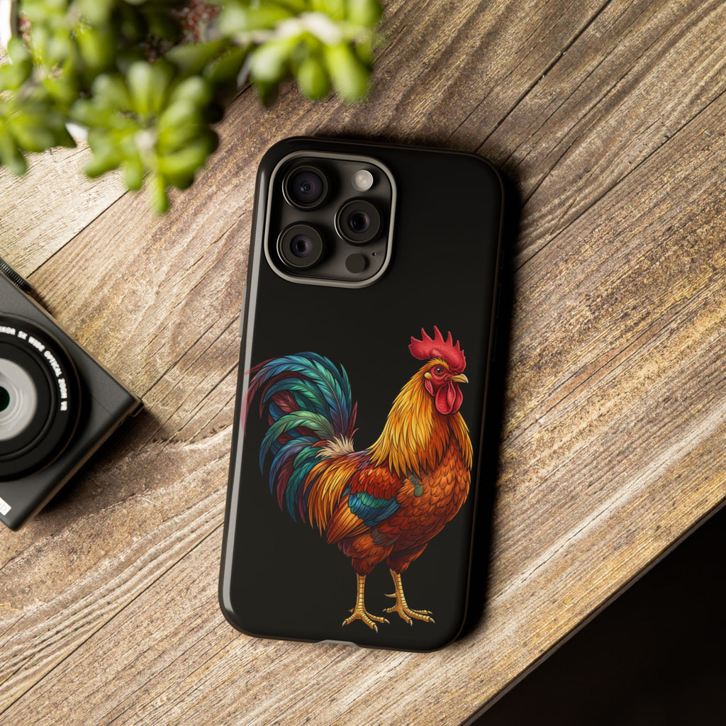 Rooster Tough Phone Case — Colorful Farm Rooster Protective Cover