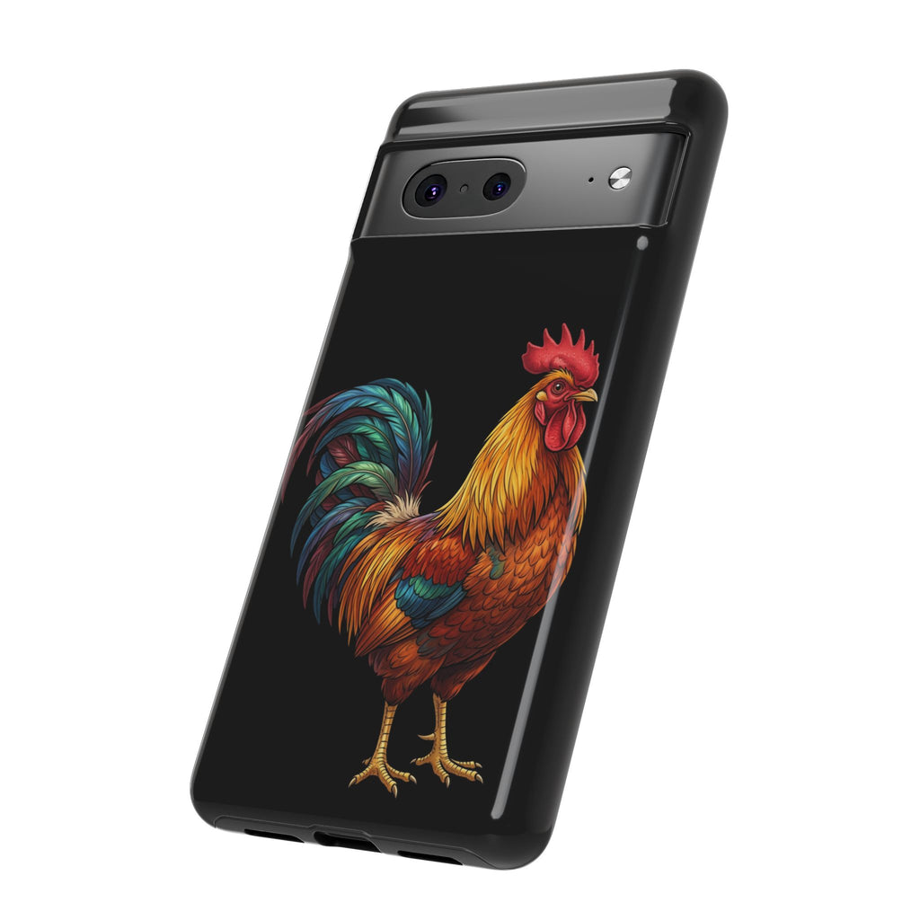 Rooster Tough Phone Case — Colorful Farm Rooster Protective Cover