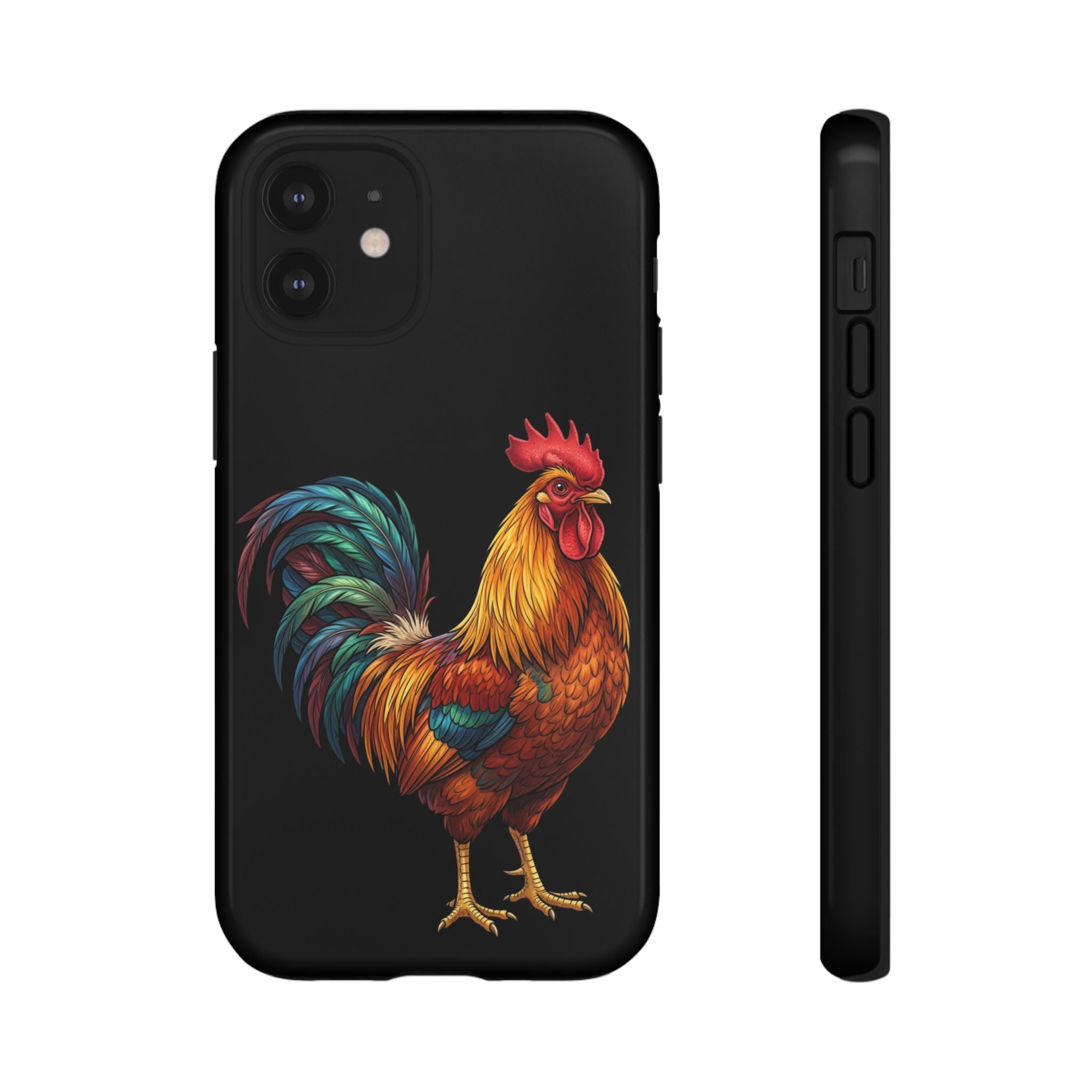 Rooster Tough Phone Case — Colorful Farm Rooster Protective Cover