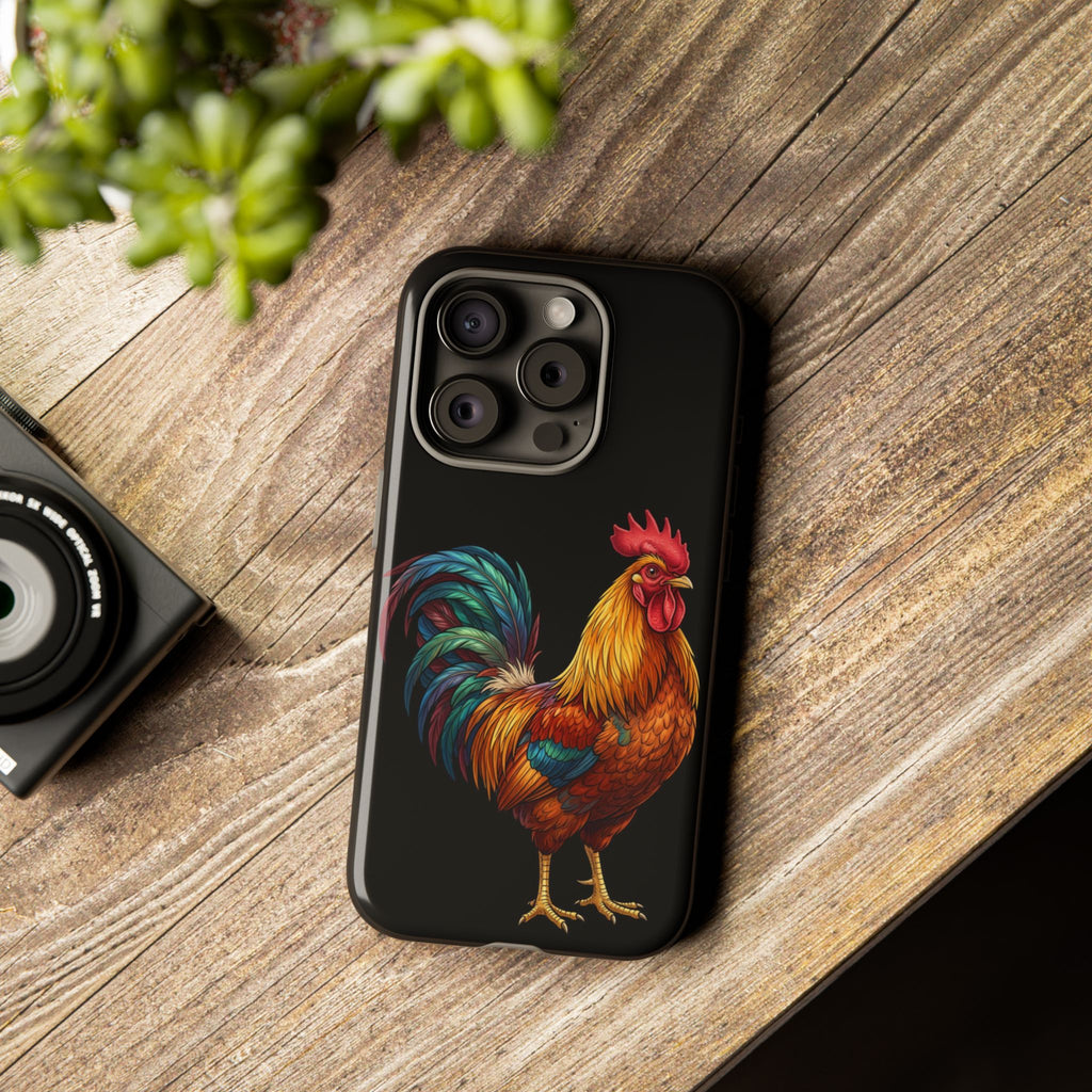 Rooster Tough Phone Case — Colorful Farm Rooster Protective Cover