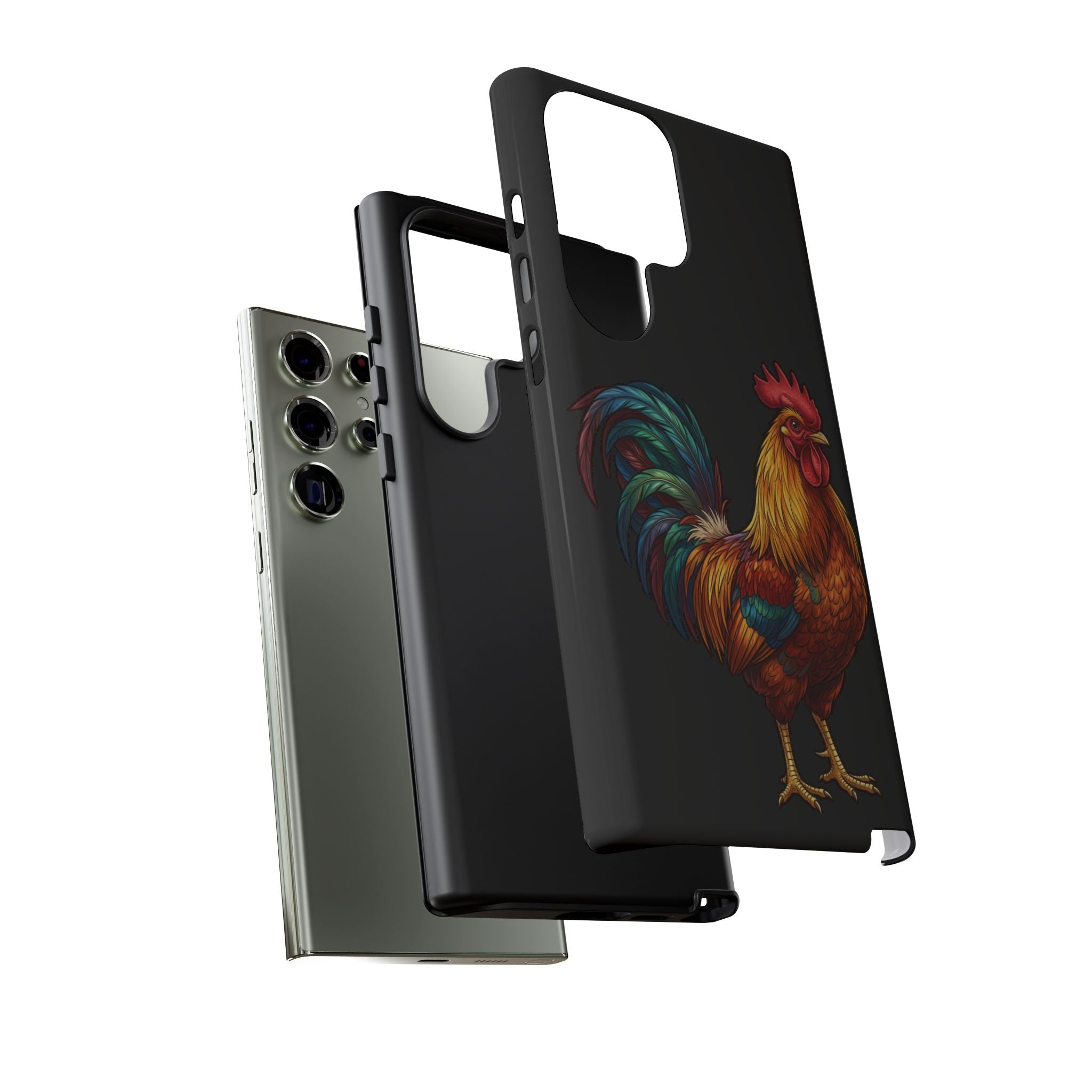Rooster Tough Phone Case — Colorful Farm Rooster Protective Cover