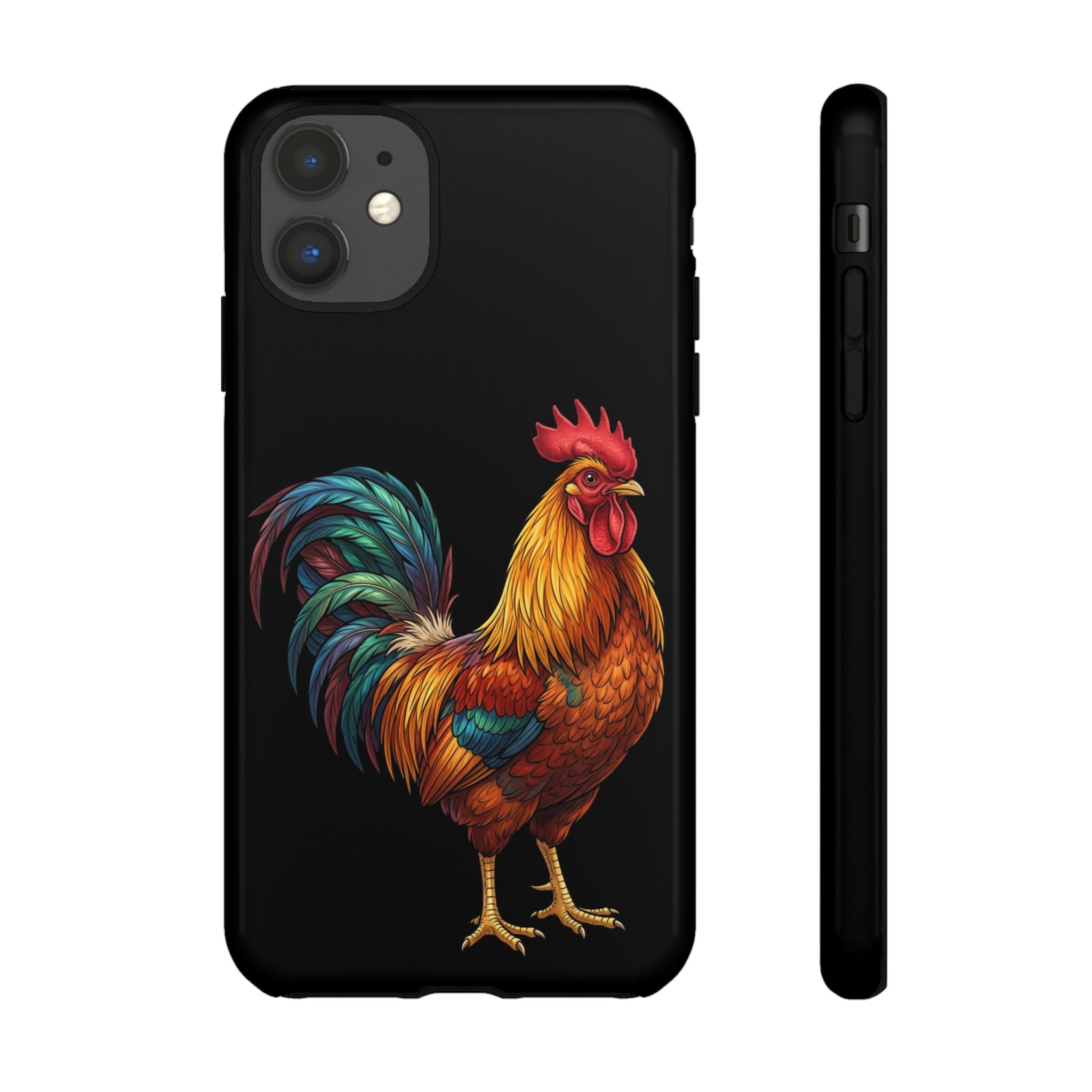 Rooster Tough Phone Case — Colorful Farm Rooster Protective Cover