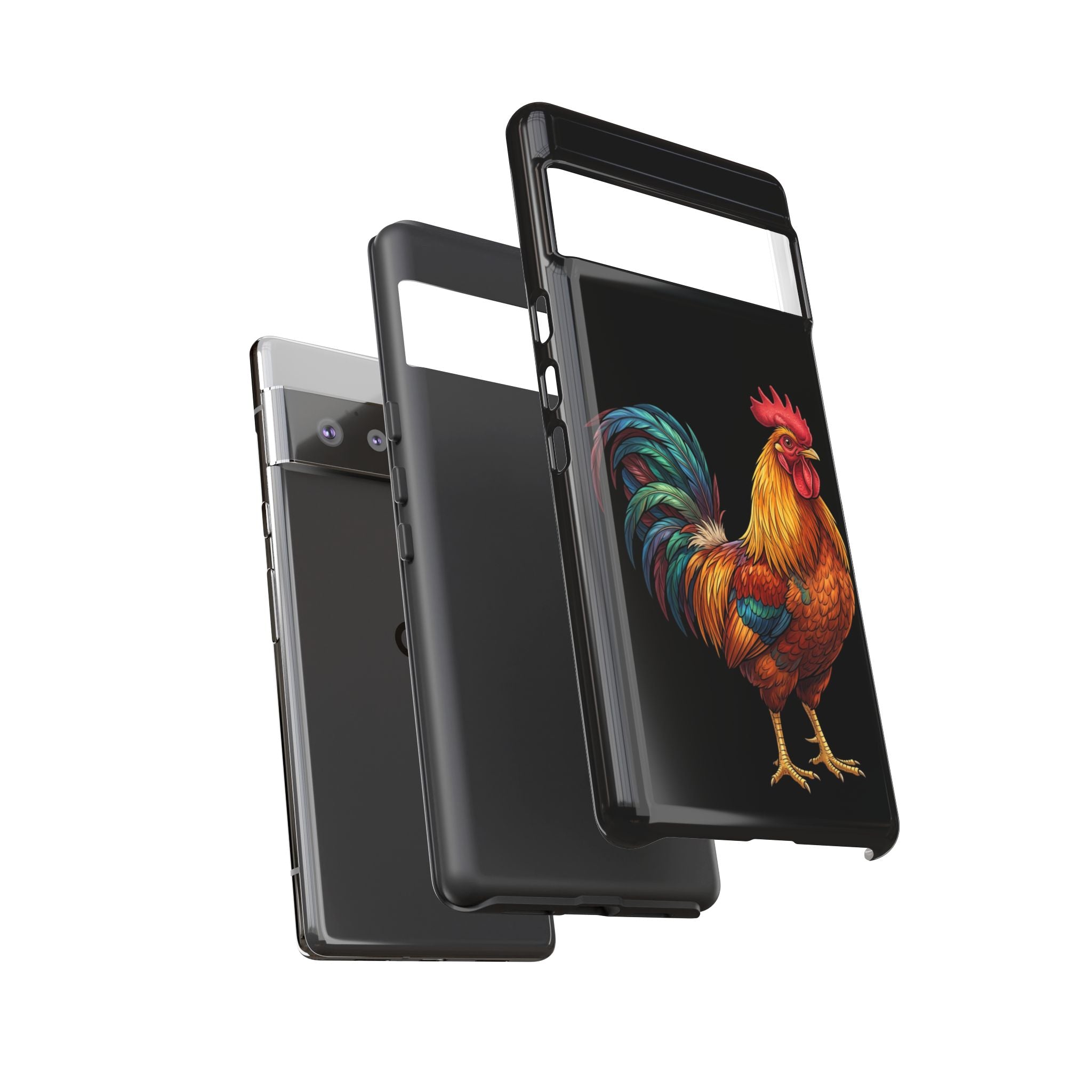 Rooster Tough Phone Case — Colorful Farm Rooster Protective Cover