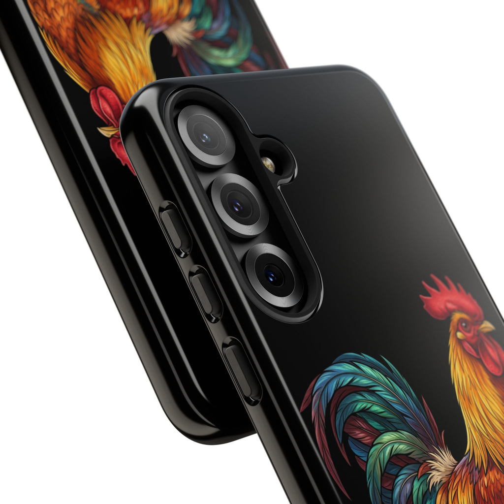 Rooster Tough Phone Case — Colorful Farm Rooster Protective Cover