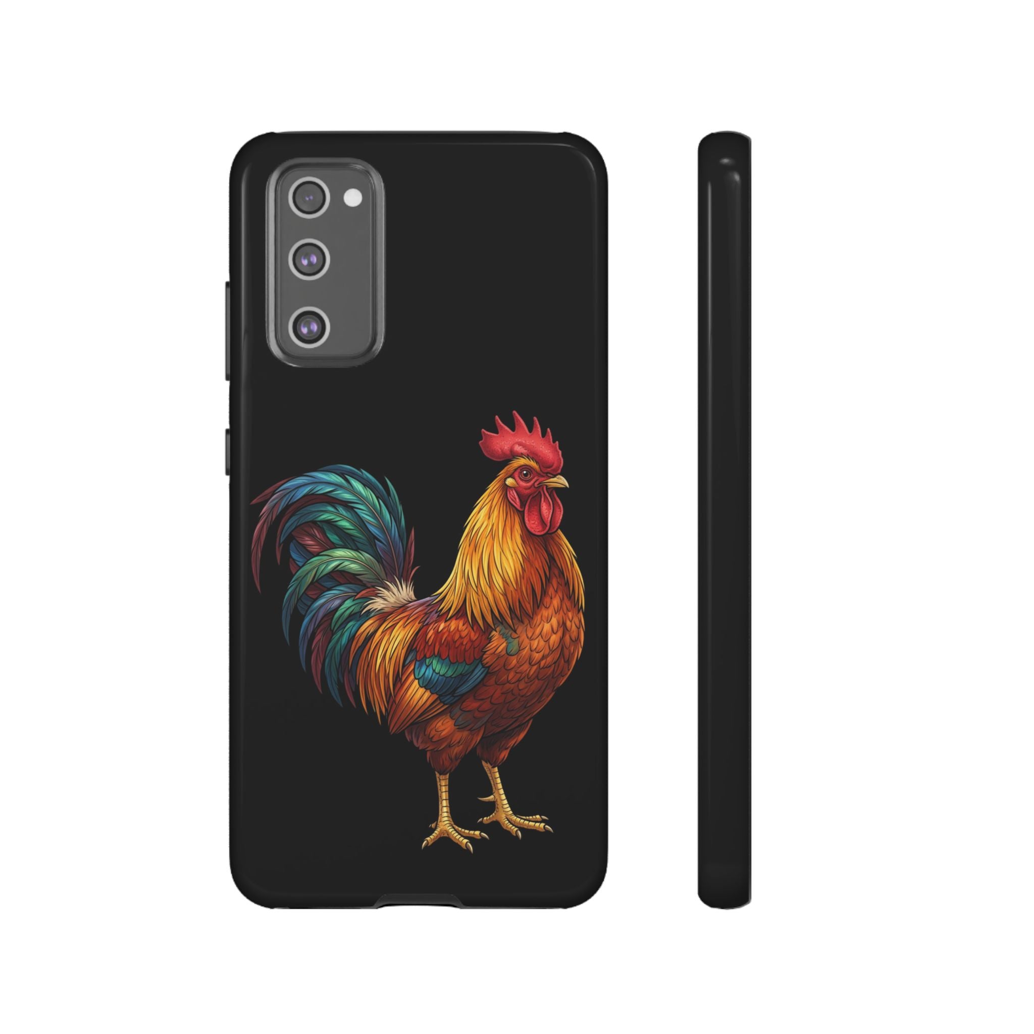 Rooster Tough Phone Case — Colorful Farm Rooster Protective Cover