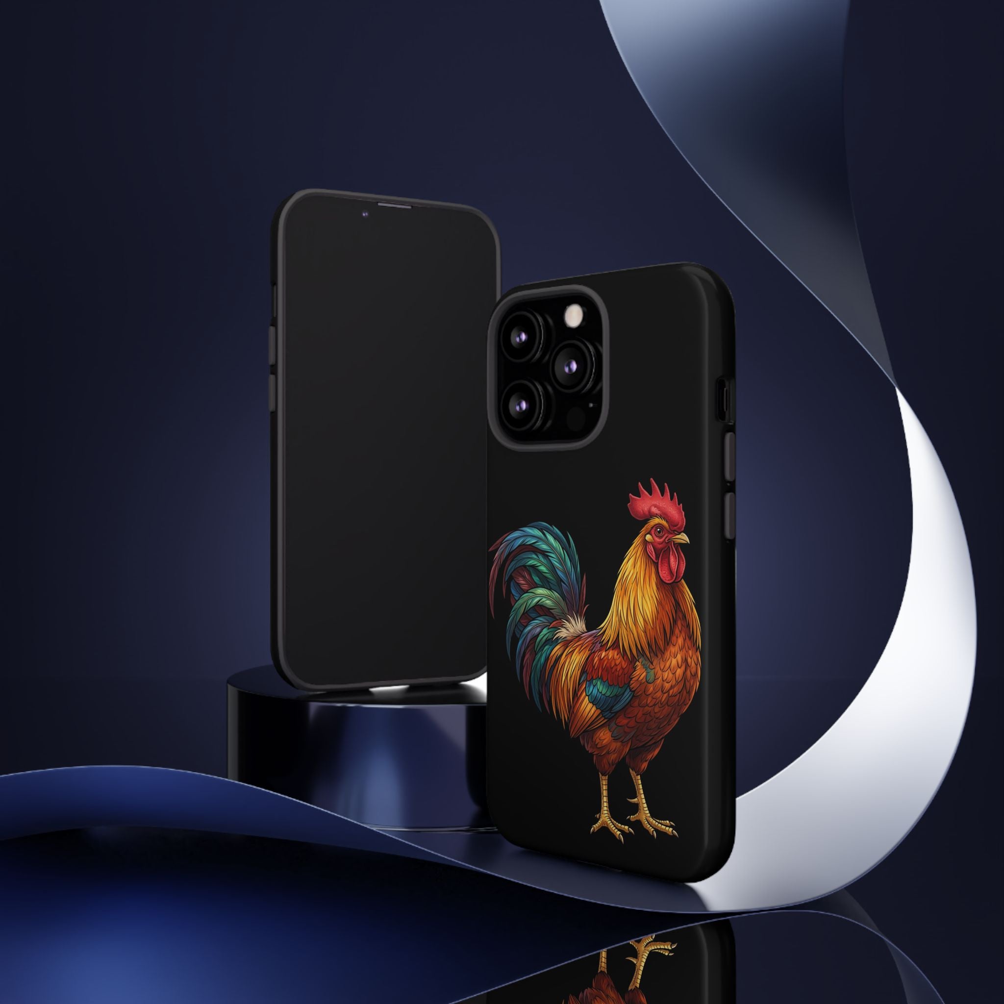Rooster Tough Phone Case — Colorful Farm Rooster Protective Cover