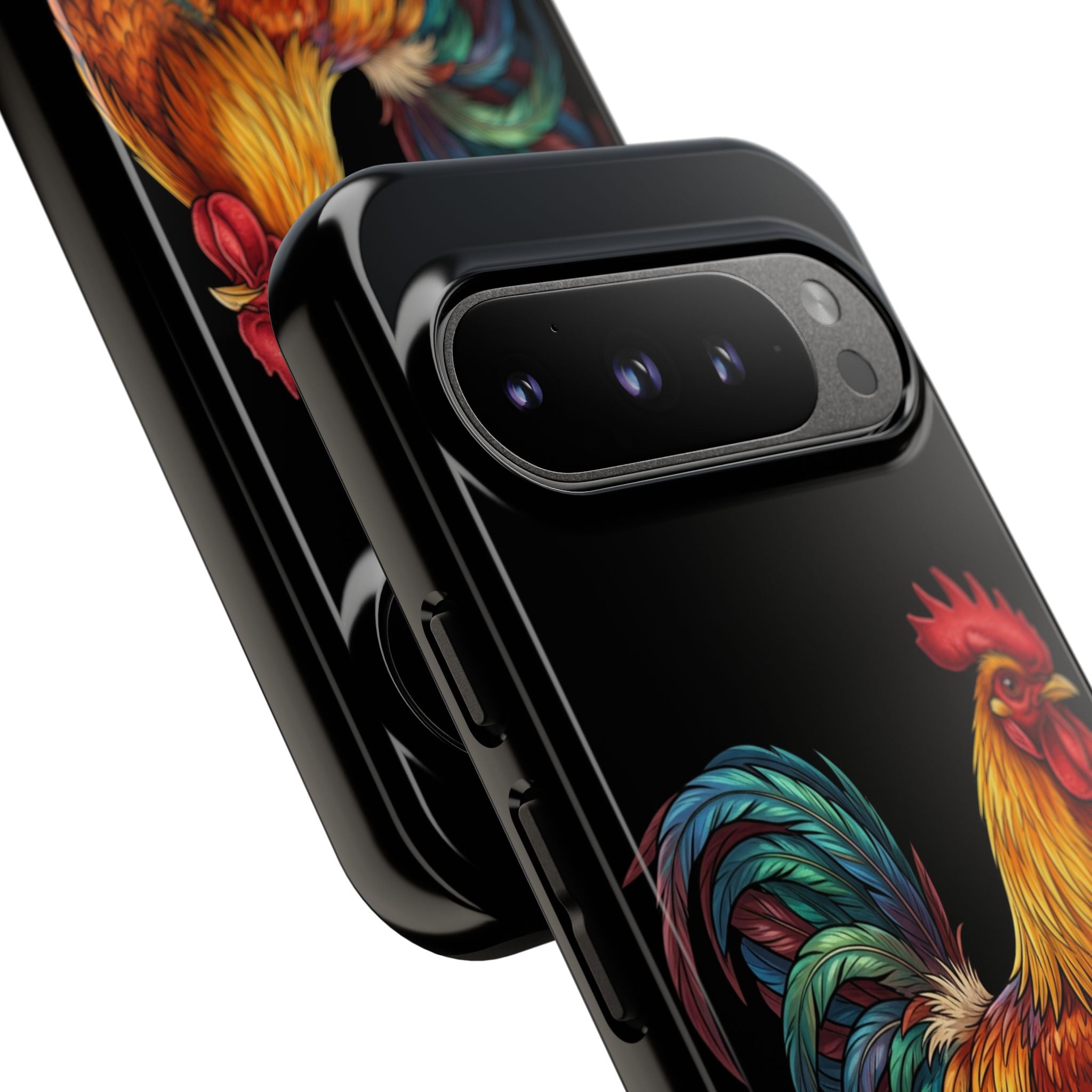 Rooster Tough Phone Case — Colorful Farm Rooster Protective Cover