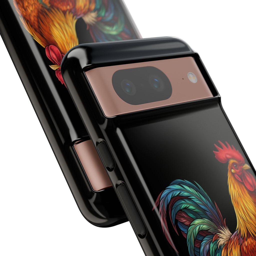Rooster Tough Phone Case — Colorful Farm Rooster Protective Cover