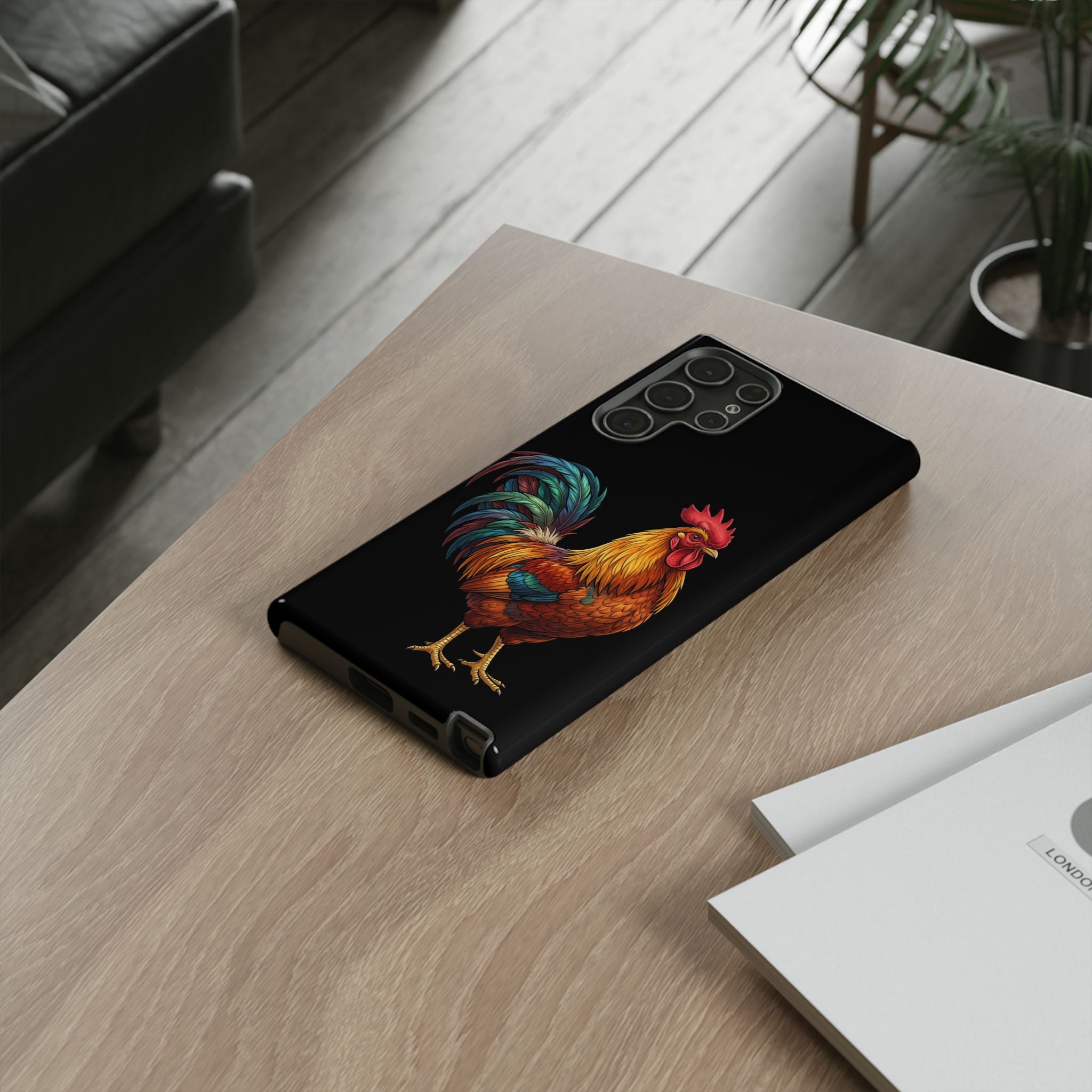 Rooster Tough Phone Case — Colorful Farm Rooster Protective Cover
