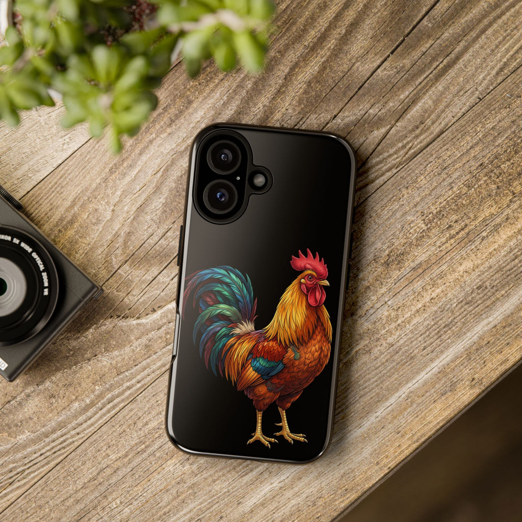 Rooster Tough Phone Case — Colorful Farm Rooster Protective Cover