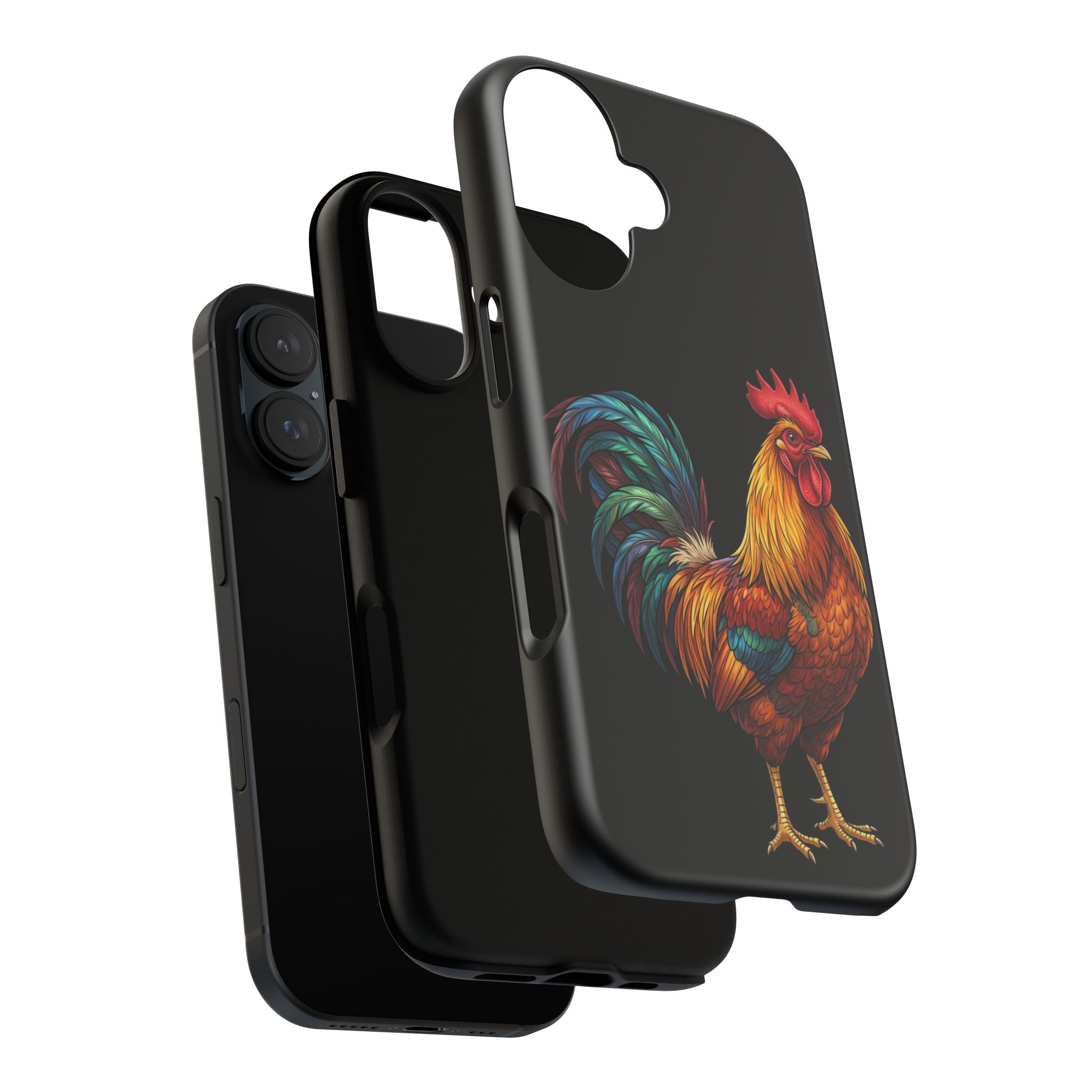 Rooster Tough Phone Case — Colorful Farm Rooster Protective Cover