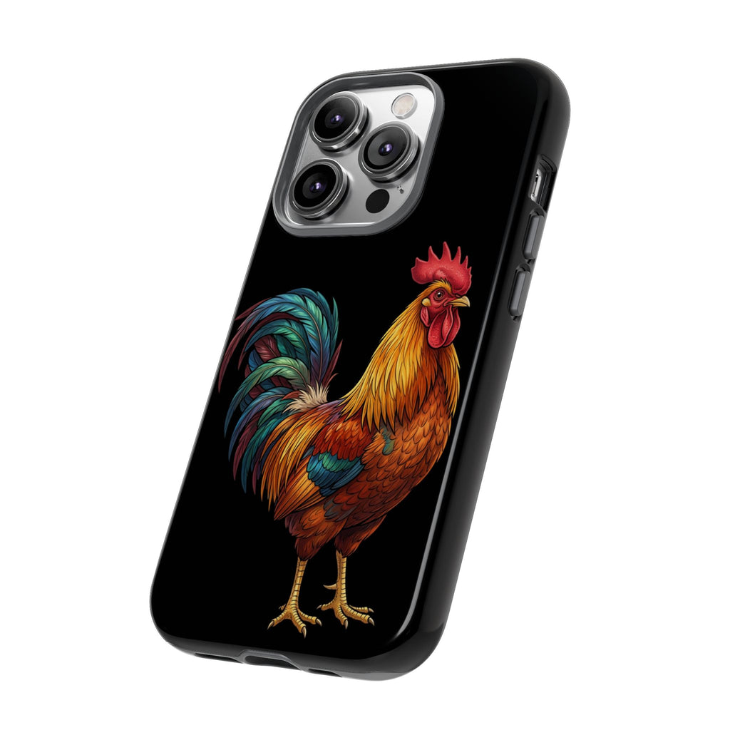 Rooster Tough Phone Case — Colorful Farm Rooster Protective Cover
