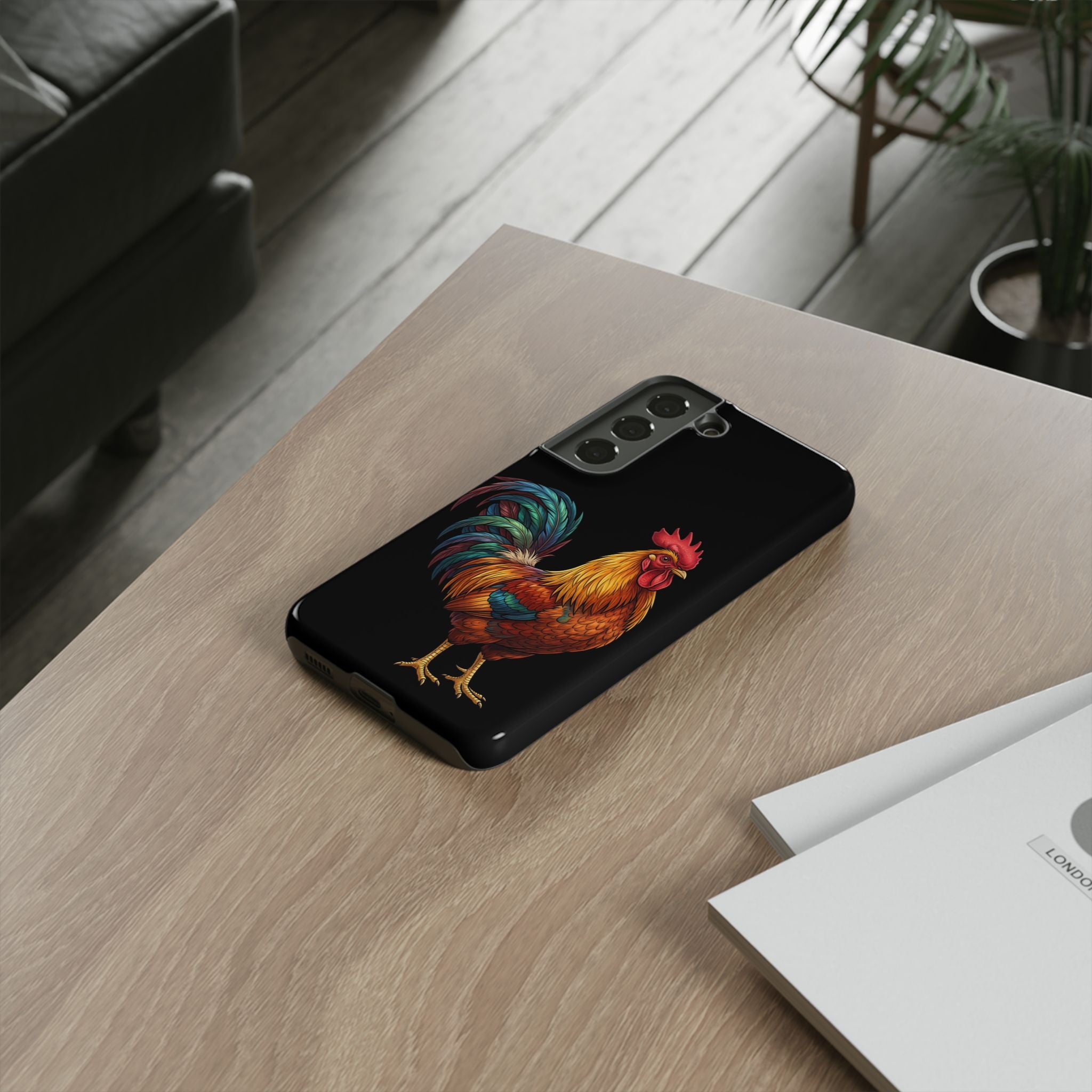 Rooster Tough Phone Case — Colorful Farm Rooster Protective Cover