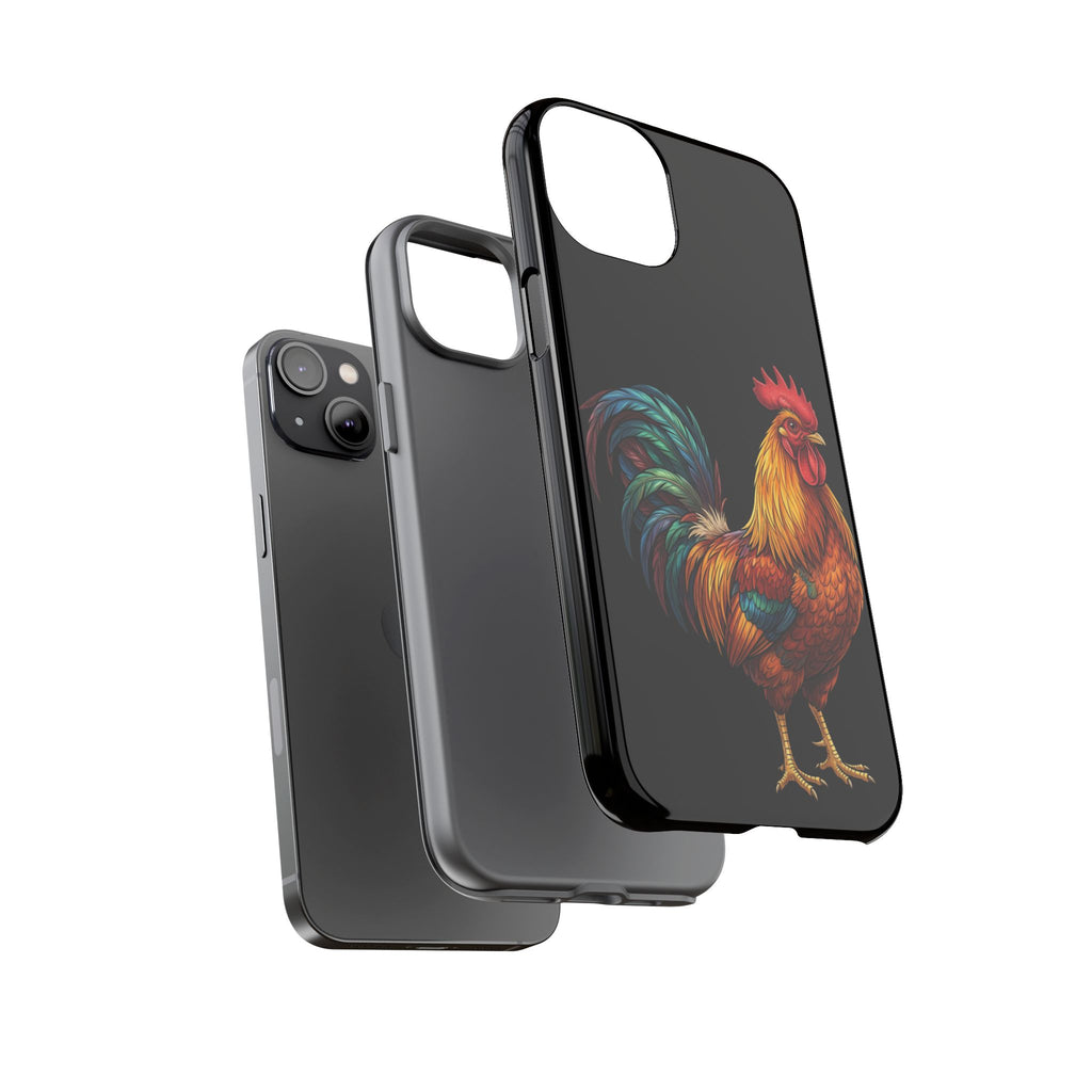 Rooster Tough Phone Case — Colorful Farm Rooster Protective Cover