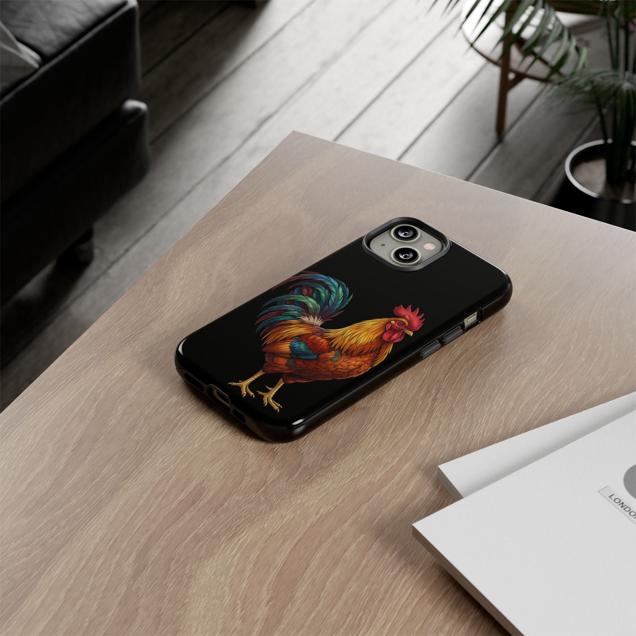 Rooster Tough Phone Case — Colorful Farm Rooster Protective Cover