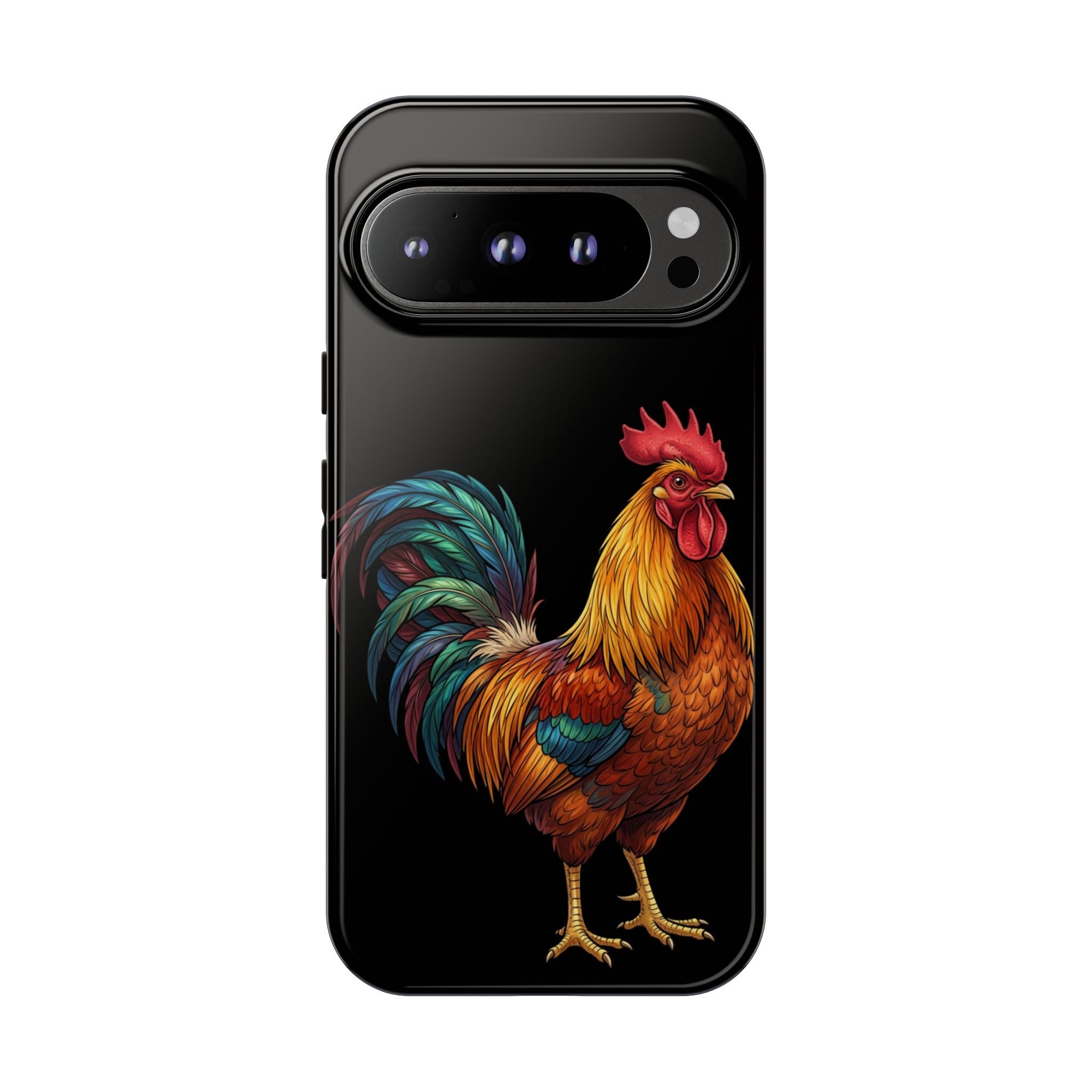 Rooster Tough Phone Case — Colorful Farm Rooster Protective Cover