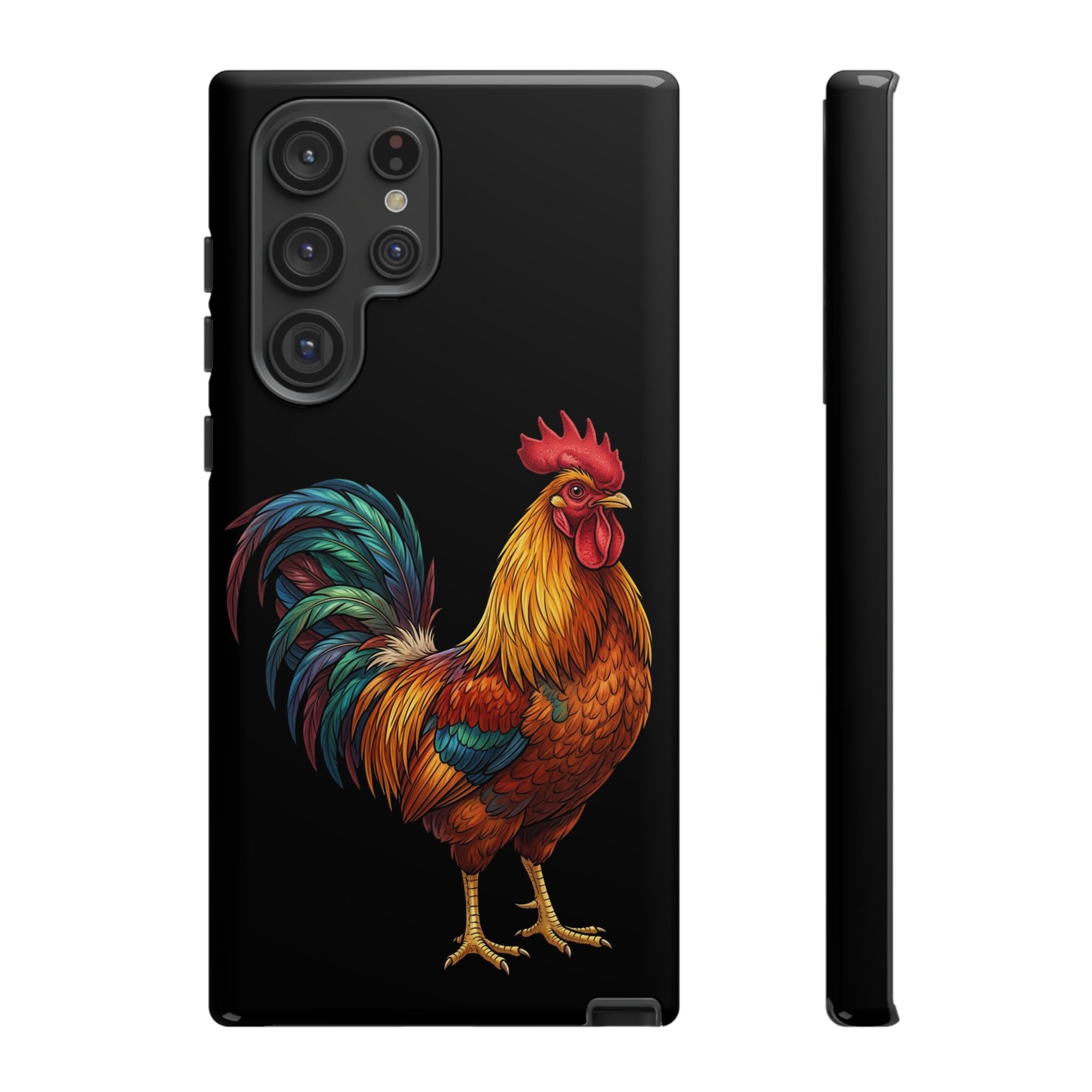 Rooster Tough Phone Case — Colorful Farm Rooster Protective Cover
