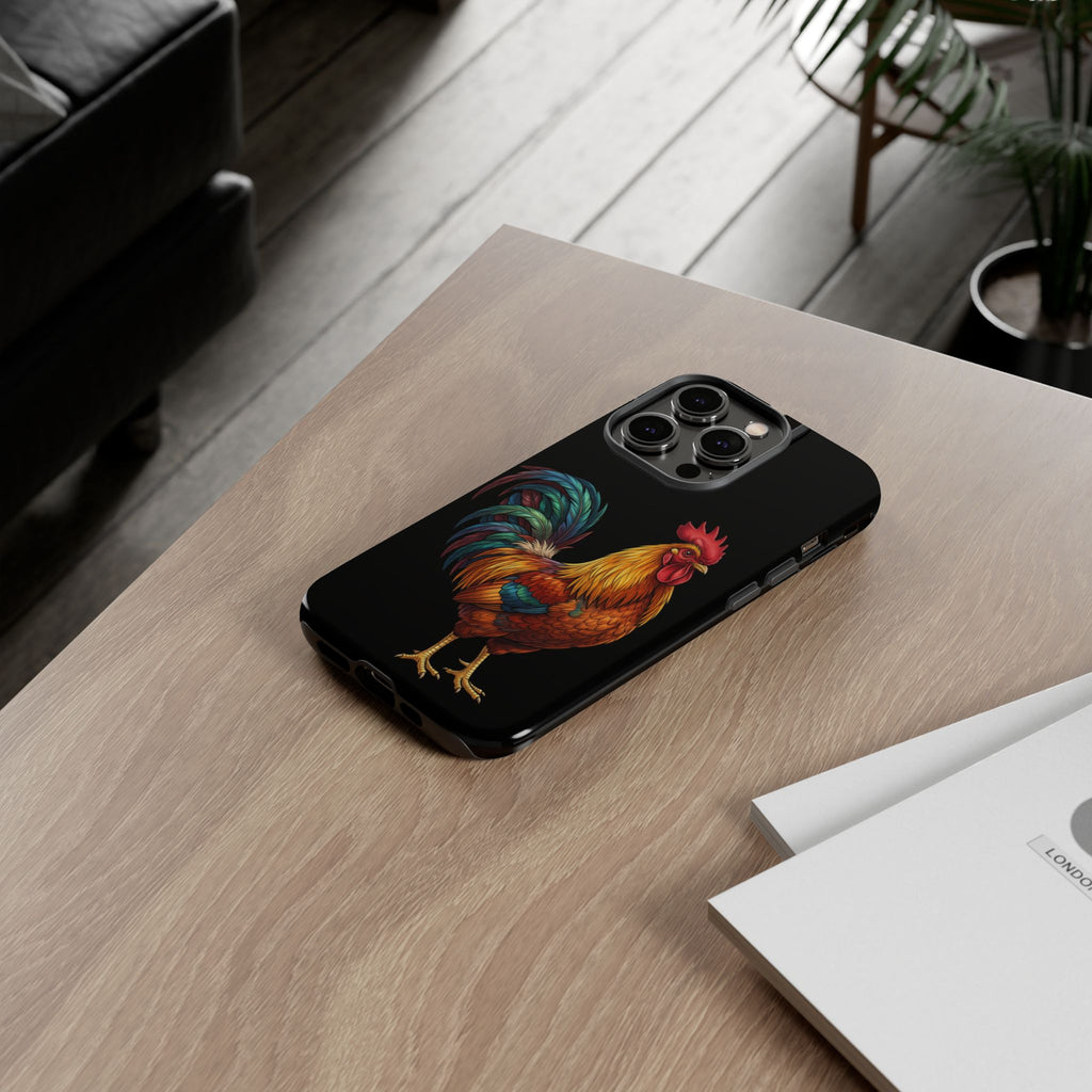Rooster Tough Phone Case — Colorful Farm Rooster Protective Cover