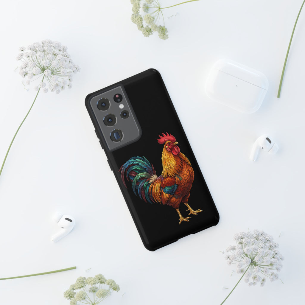 Rooster Tough Phone Case — Colorful Farm Rooster Protective Cover
