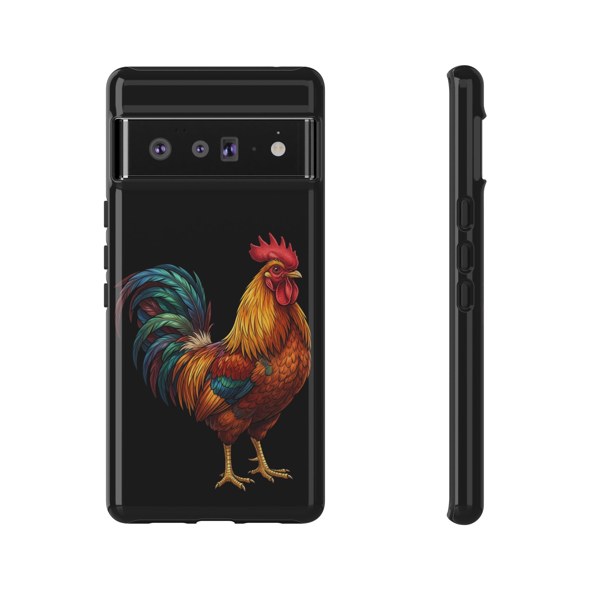 Rooster Tough Phone Case — Colorful Farm Rooster Protective Cover