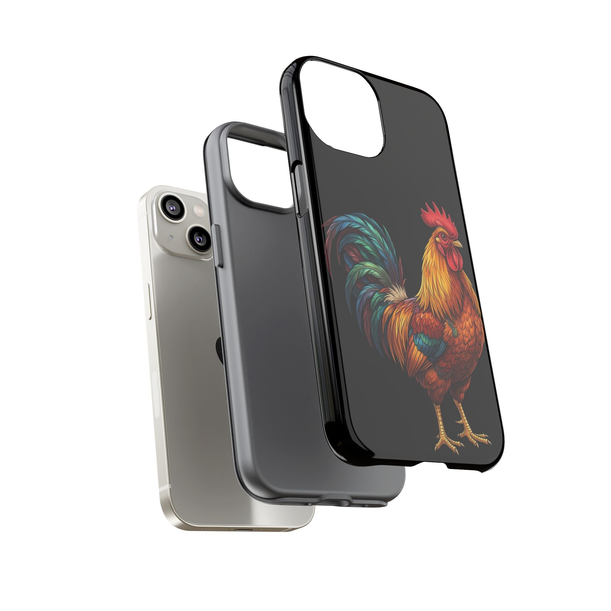 Rooster Tough Phone Case — Colorful Farm Rooster Protective Cover