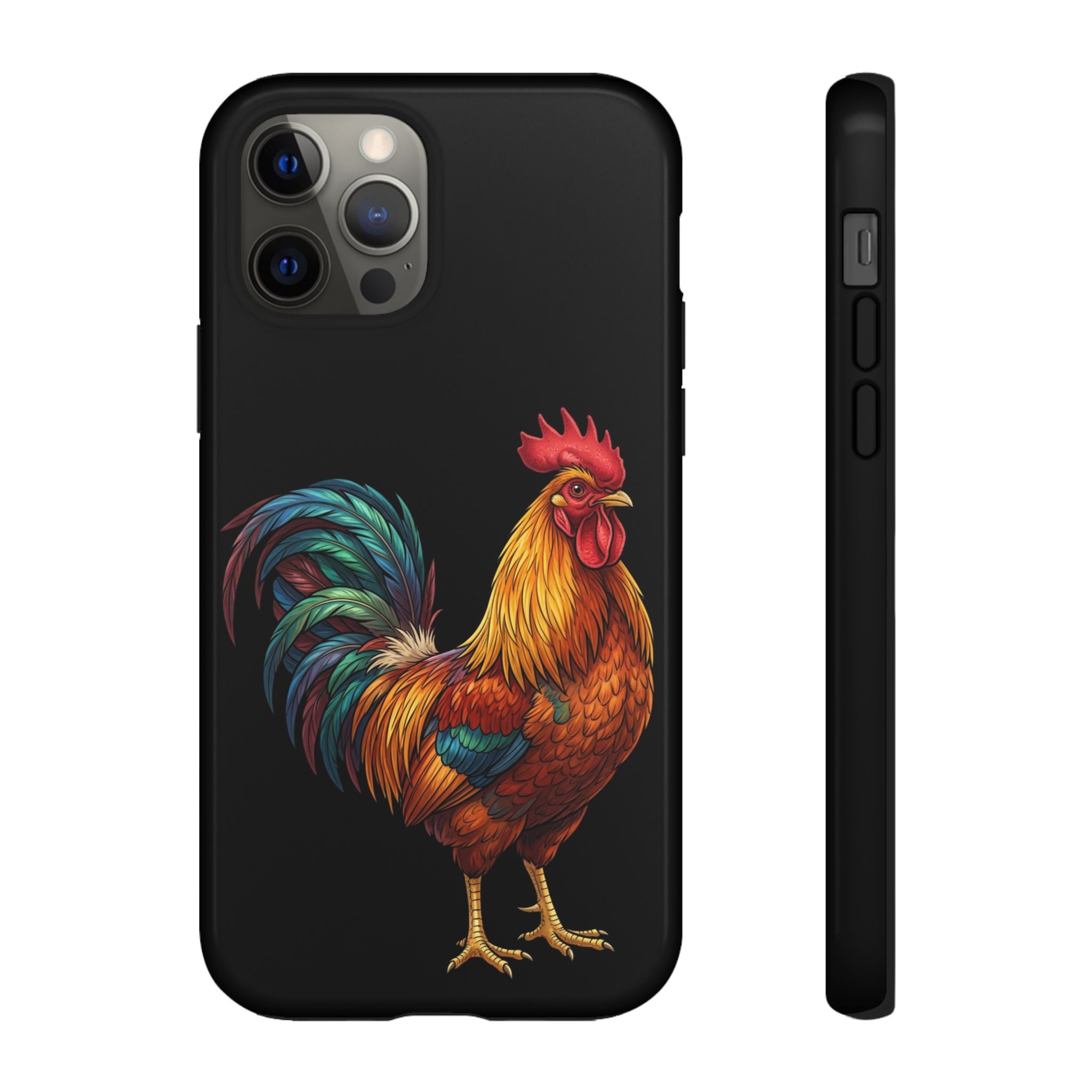 Rooster Tough Phone Case — Colorful Farm Rooster Protective Cover