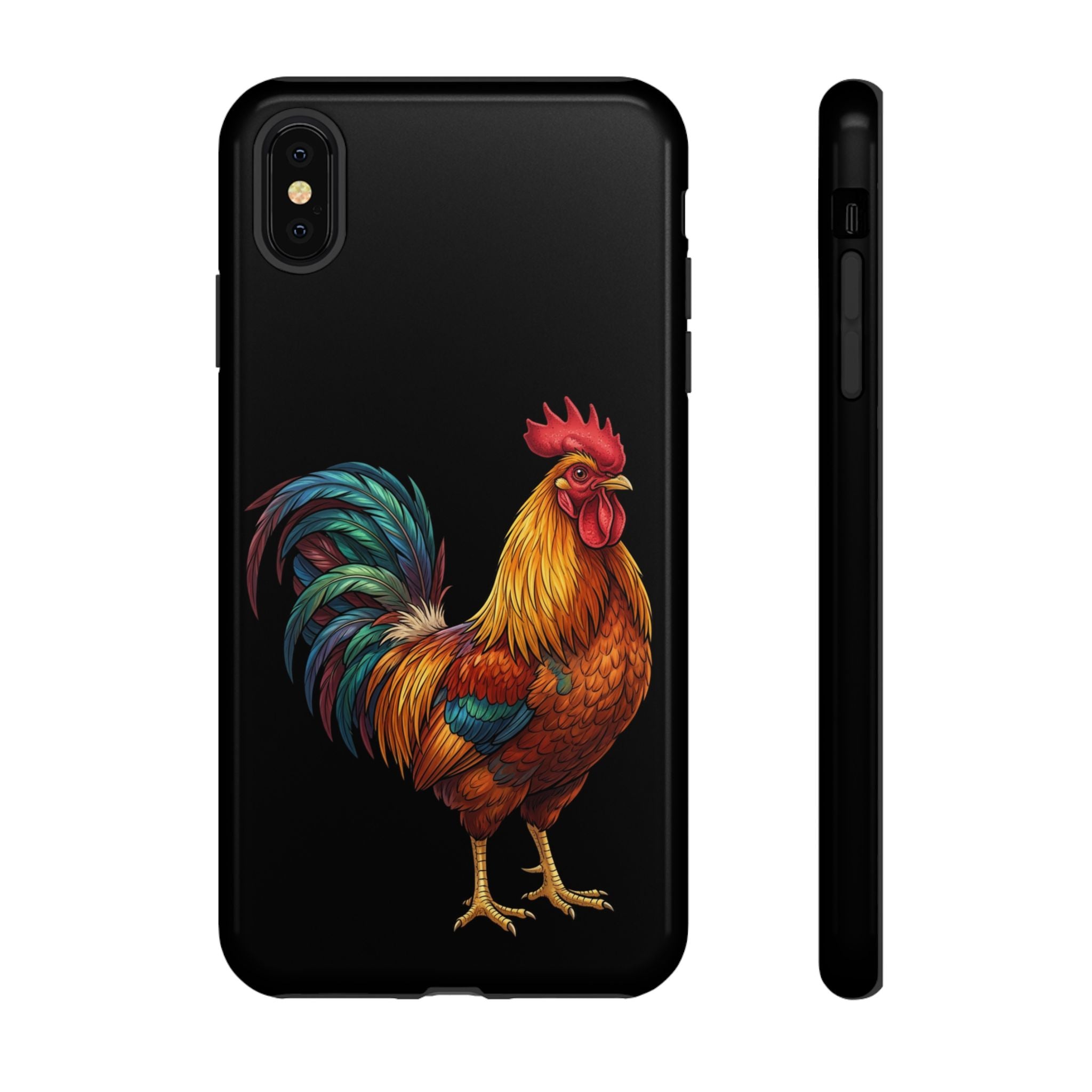 Rooster Tough Phone Case — Colorful Farm Rooster Protective Cover