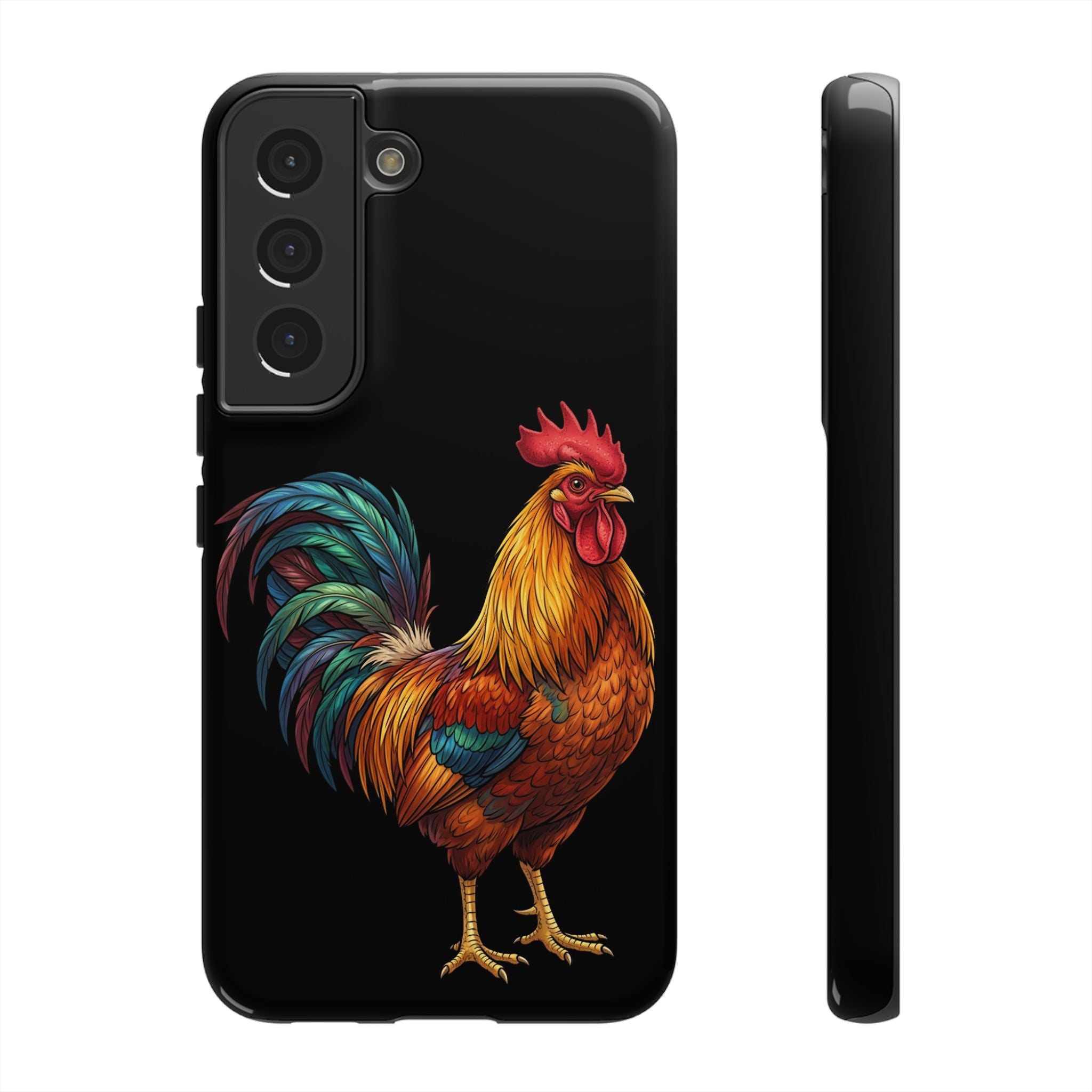 Rooster Tough Phone Case — Colorful Farm Rooster Protective Cover
