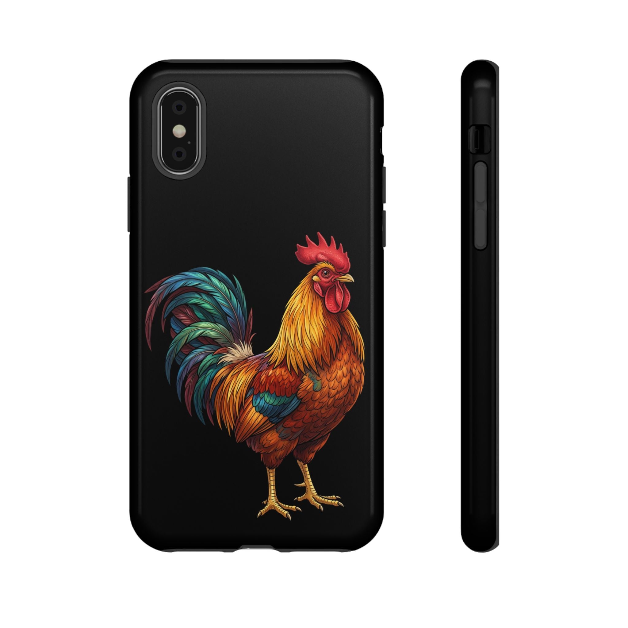 Rooster Tough Phone Case — Colorful Farm Rooster Protective Cover