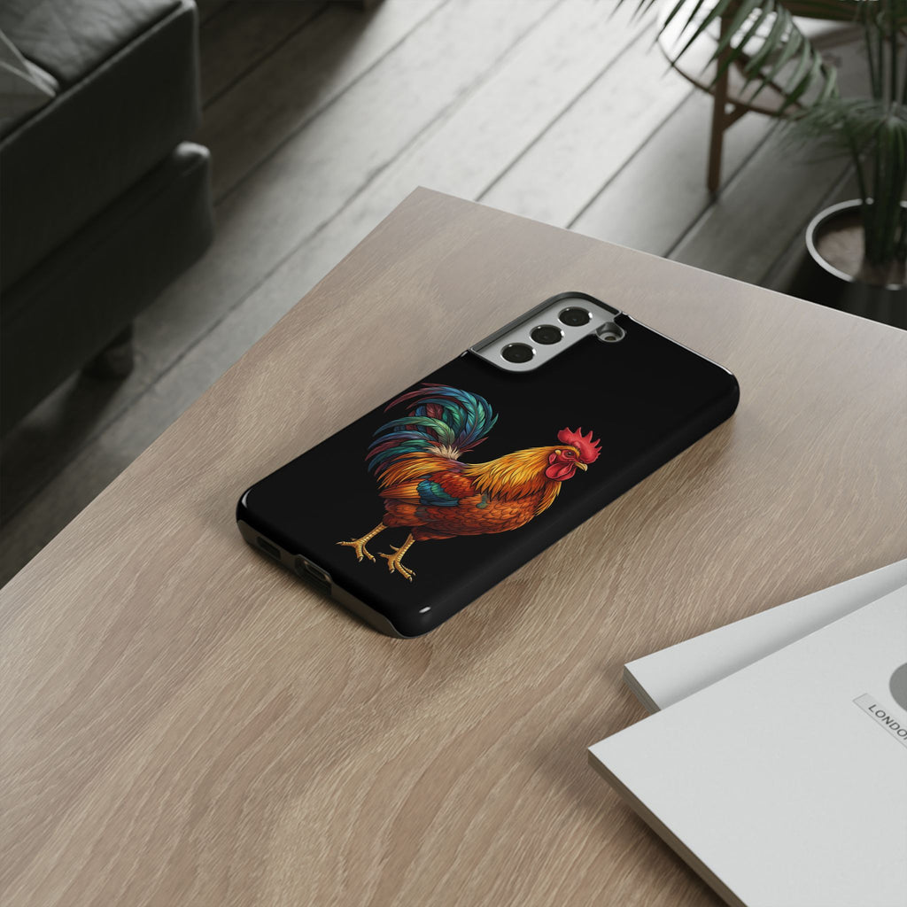 Rooster Tough Phone Case — Colorful Farm Rooster Protective Cover