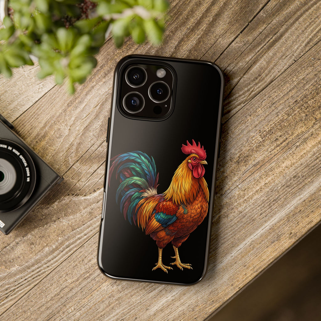 Rooster Tough Phone Case — Colorful Farm Rooster Protective Cover