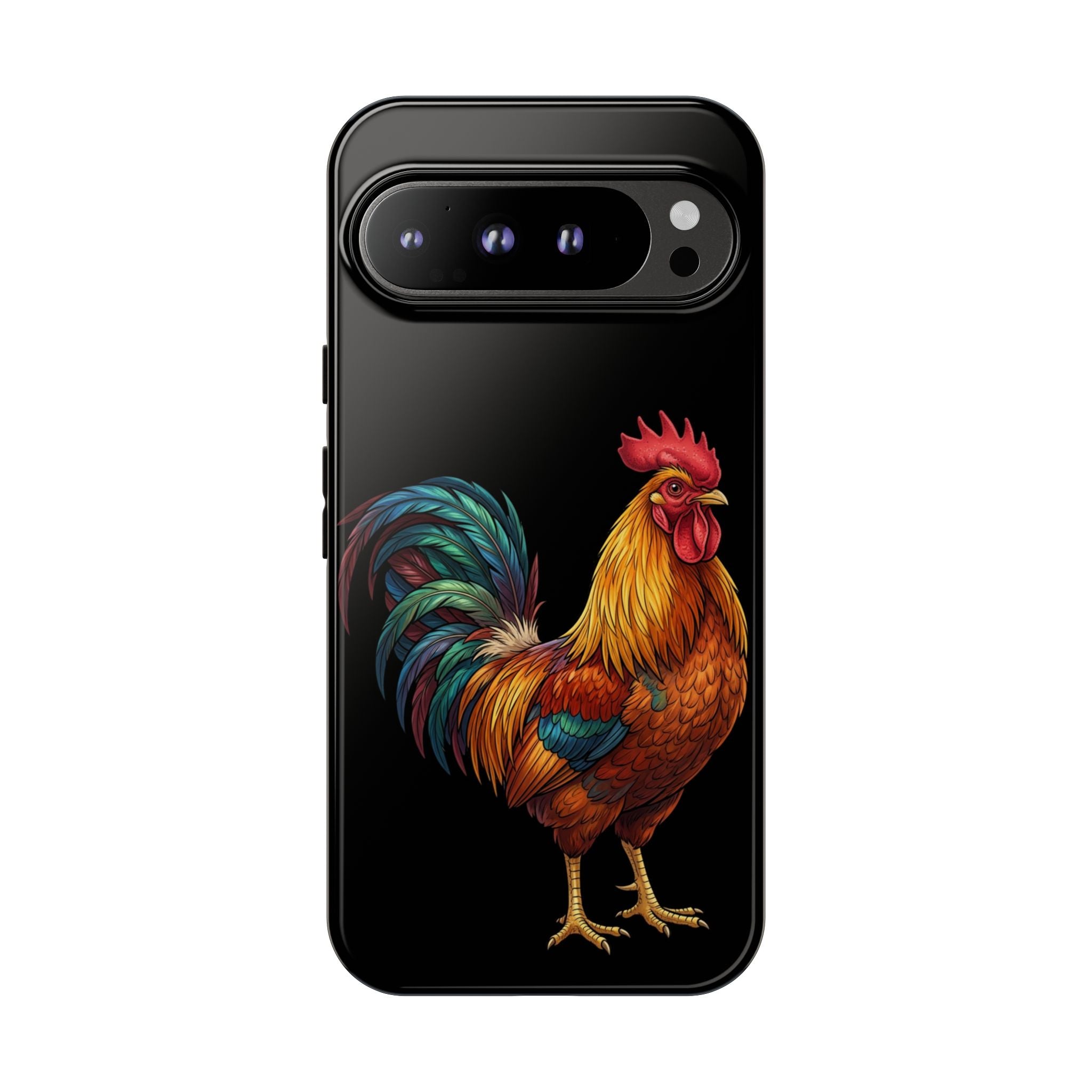 Rooster Tough Phone Case — Colorful Farm Rooster Protective Cover
