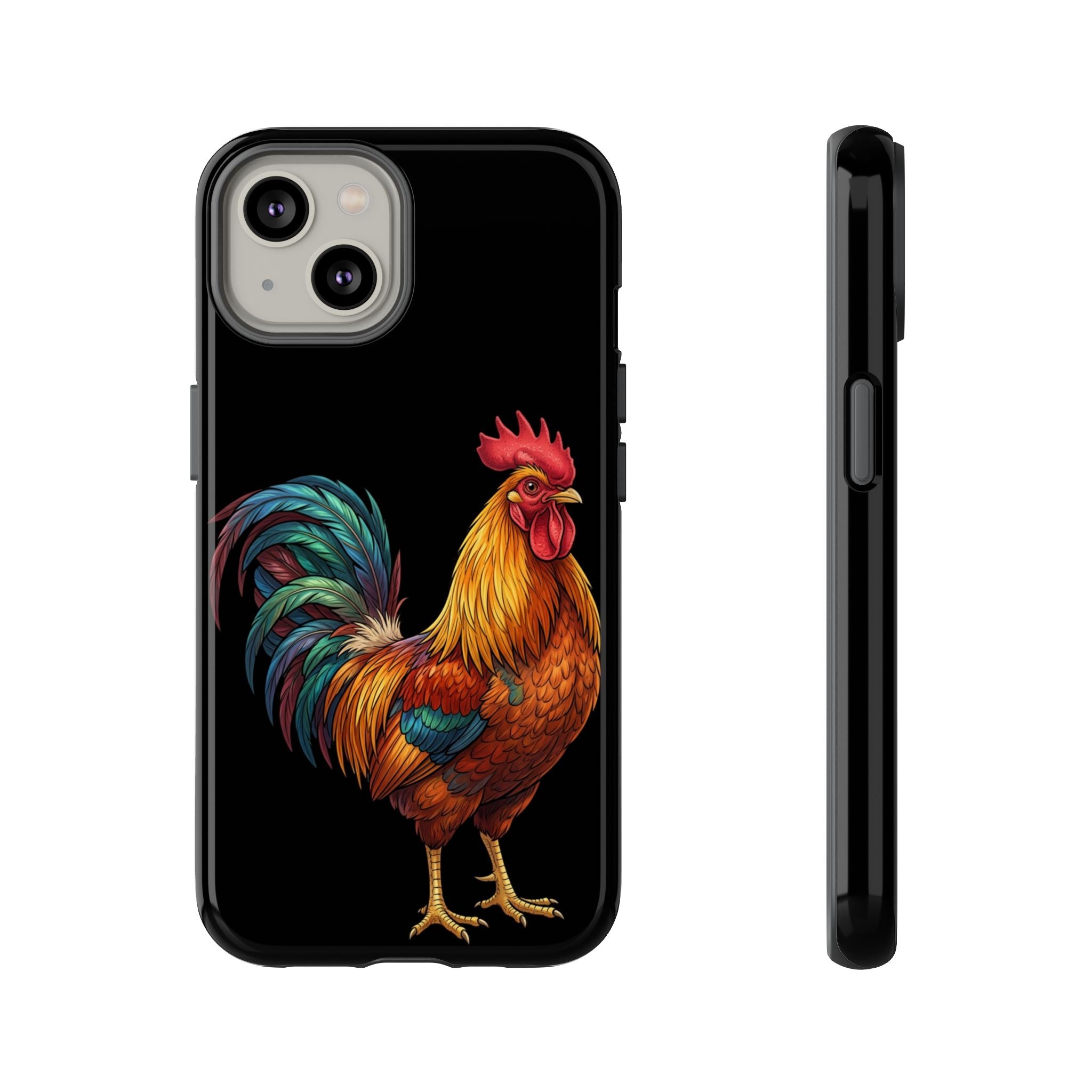 Rooster Tough Phone Case — Colorful Farm Rooster Protective Cover