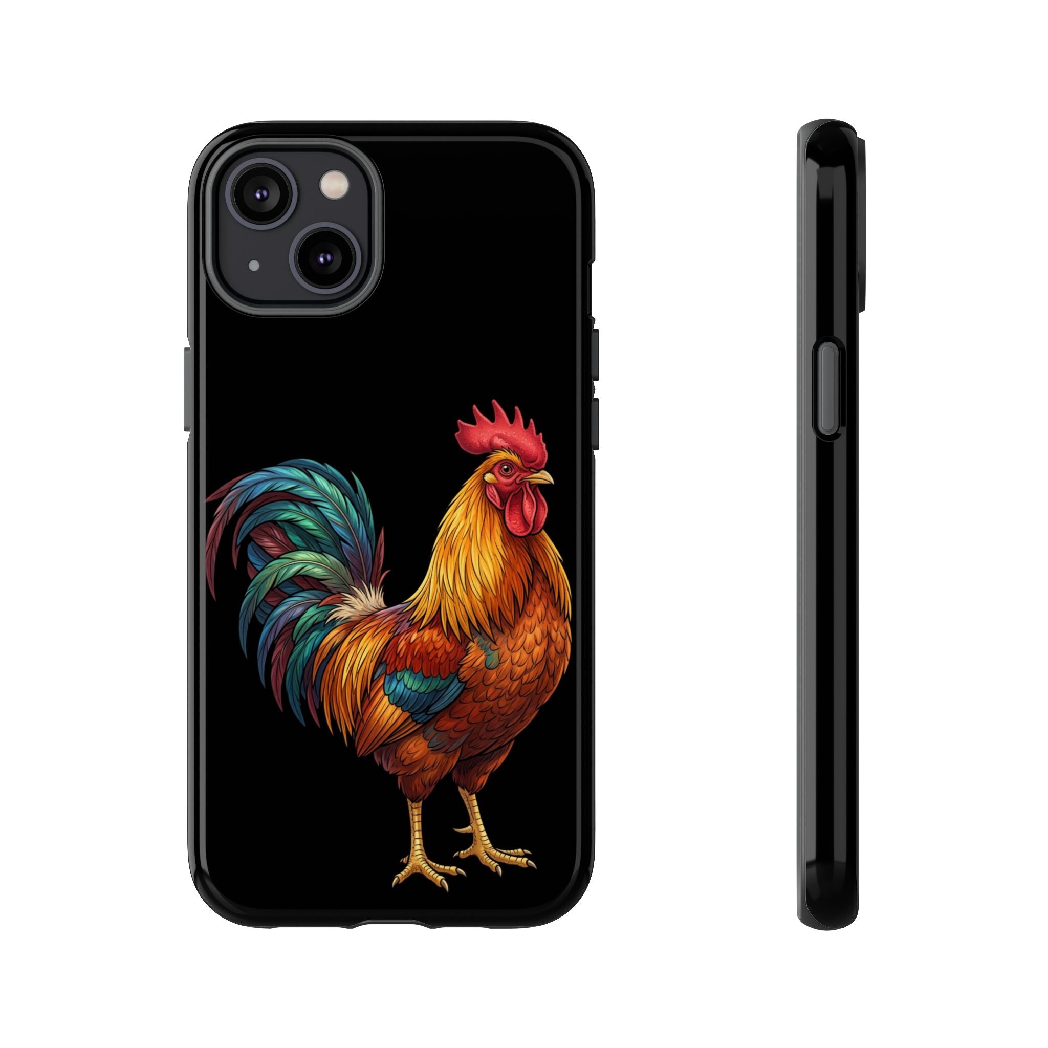 Rooster Tough Phone Case — Colorful Farm Rooster Protective Cover