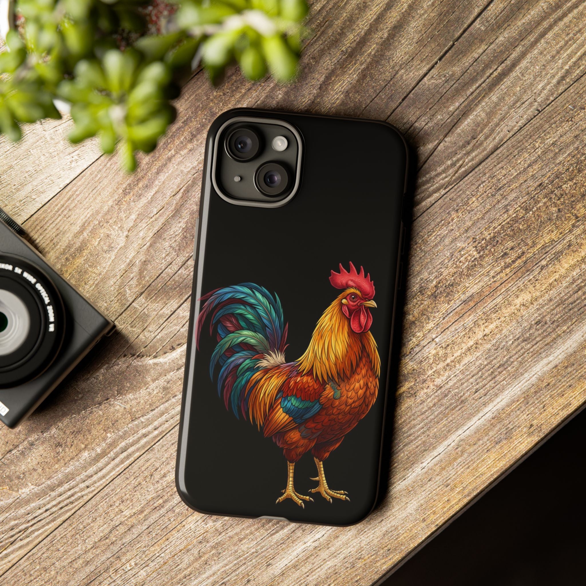 Rooster Tough Phone Case — Colorful Farm Rooster Protective Cover