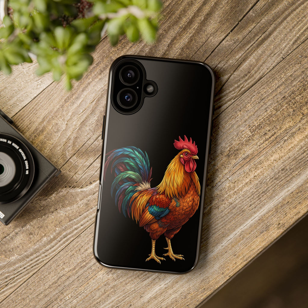 Rooster Tough Phone Case — Colorful Farm Rooster Protective Cover